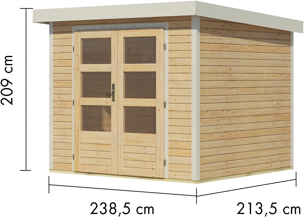 Karibu Gartenhaus »Jupiter 3 A«, in verschiedenen Farben