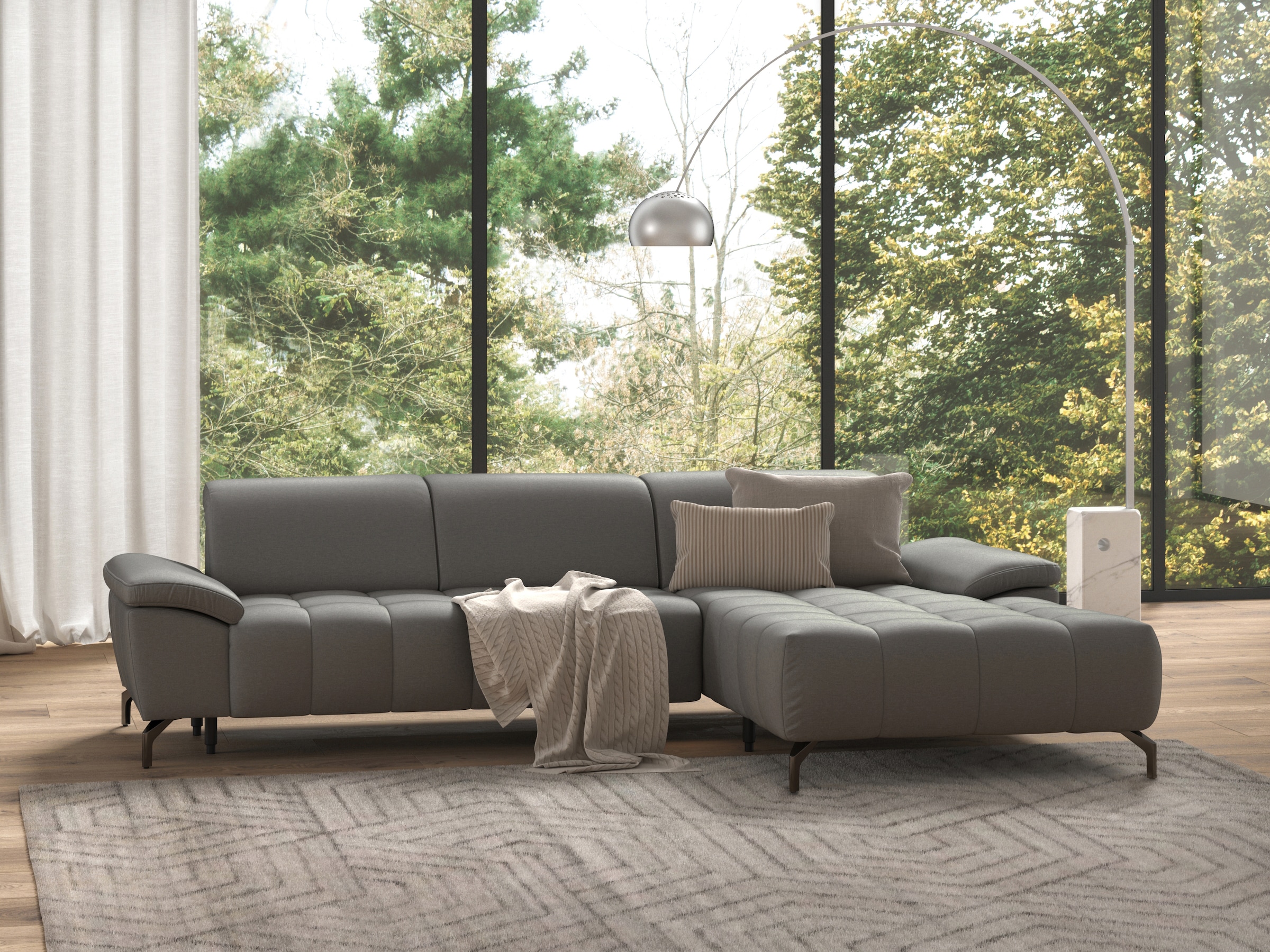 sit&more Ecksofa »Cool L-Form«, wahlweise mit Kopfteilverstellung und Vorzi günstig online kaufen