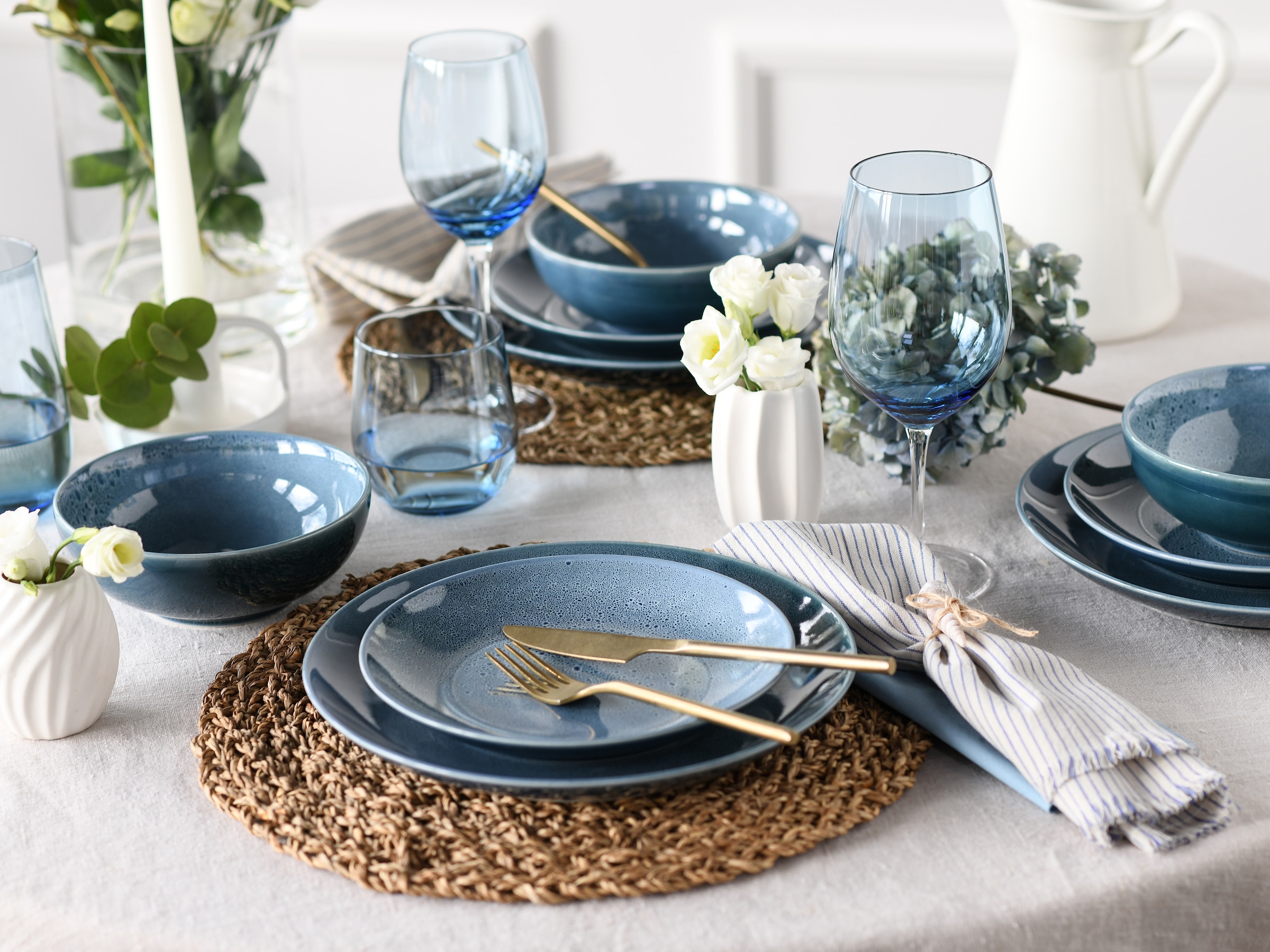 CreaTable Tafelservice »Geschirr-Set Reactive Nostalgic« Service, jedes Stück ist ein Unikat, 12 Teile, für 4 Personen