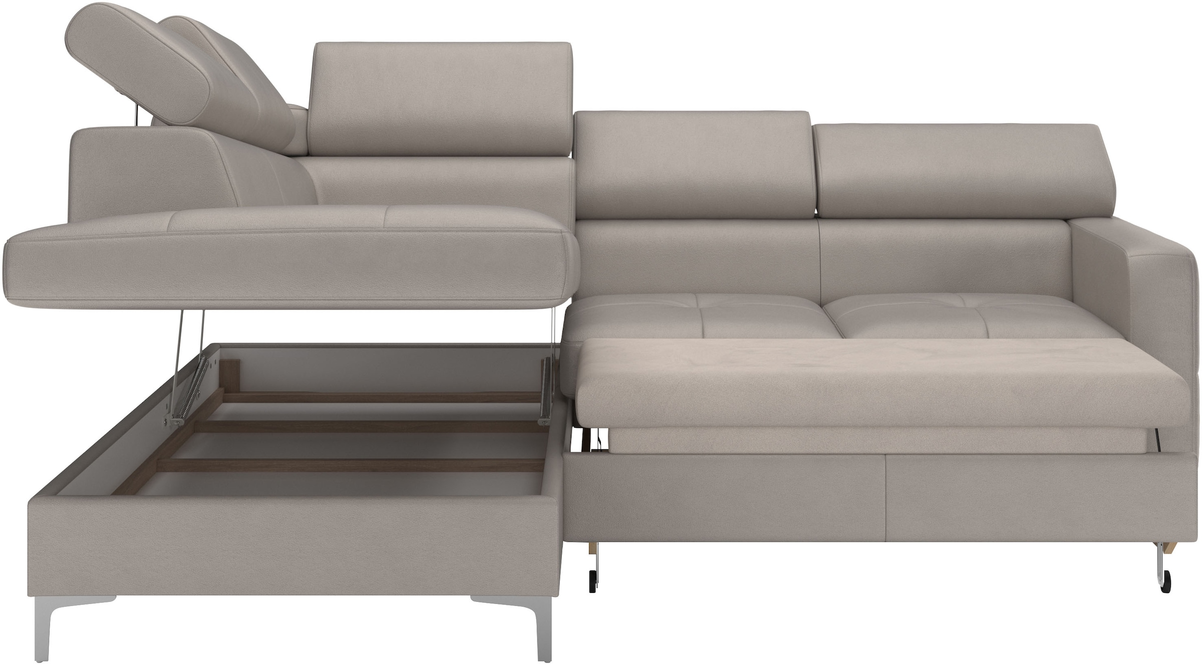 COTTA Ecksofa »Sammy L-Form«, mit Kopfteilverstellung, wahlweise mit Bettfunktion & Bettkasten