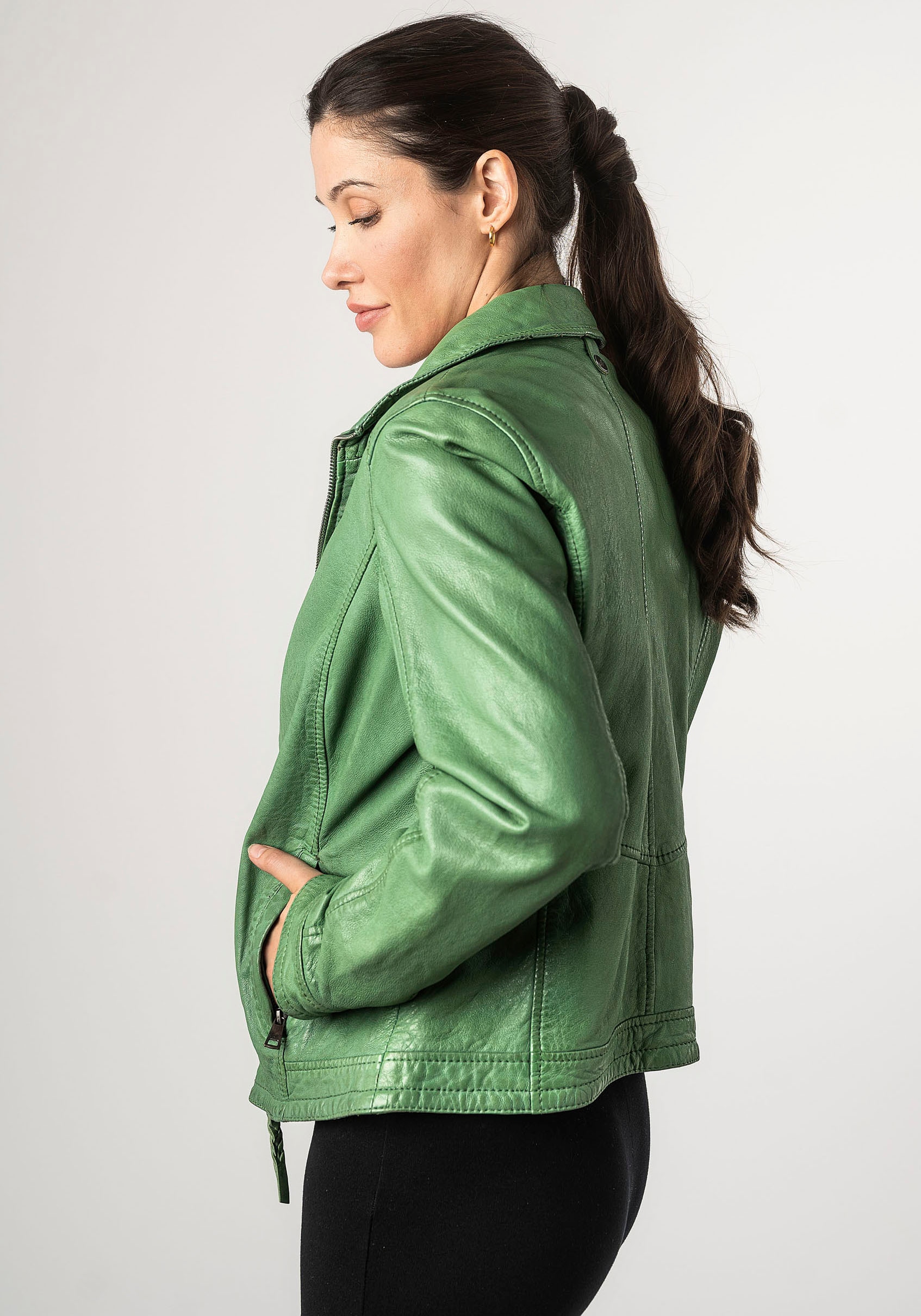 Mauritius Lederjacke »MWWalli«, mit Stehkragen