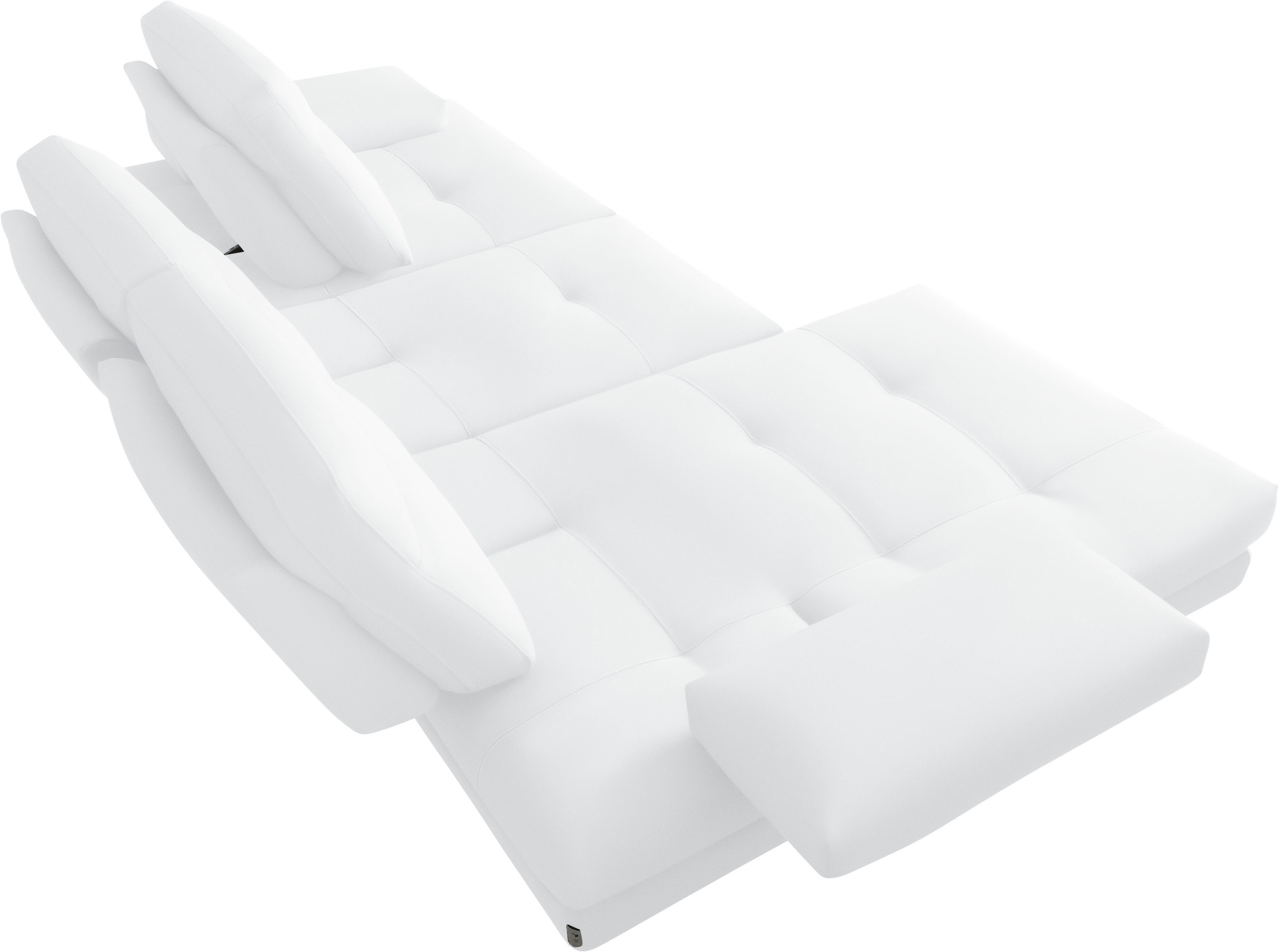 CALIA ITALIA Ecksofa »Toby Wing, L-Form, Designsofa mit sensationellem Sitzkomfort«, inklusive Sitztiefenverstellung, Füße in chrom glänzend