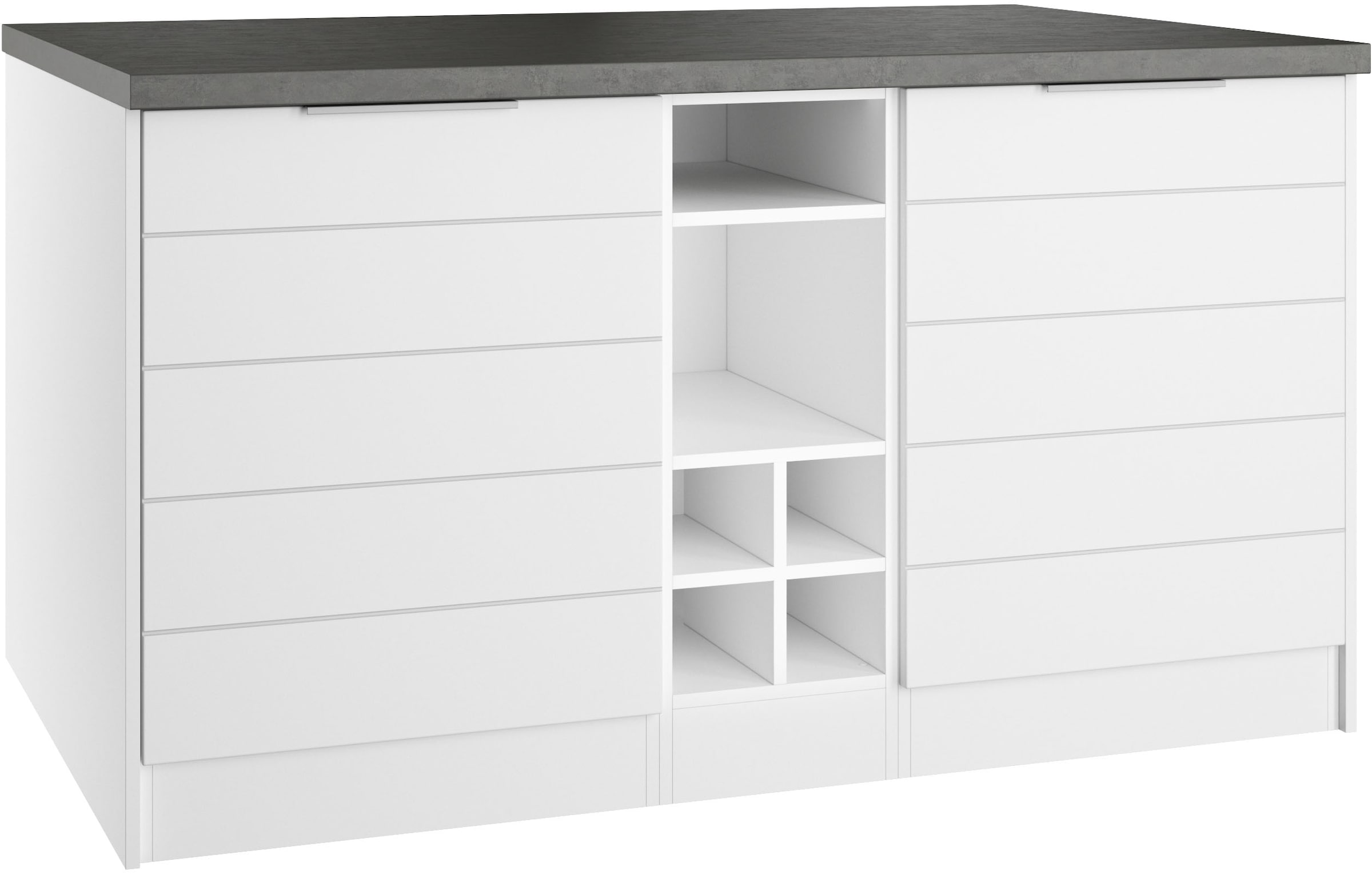 KOCHSTATION Kücheninsel "KS-Luhe, Breite 153 cm, mit Flaschenregal", MDF-Fr günstig online kaufen