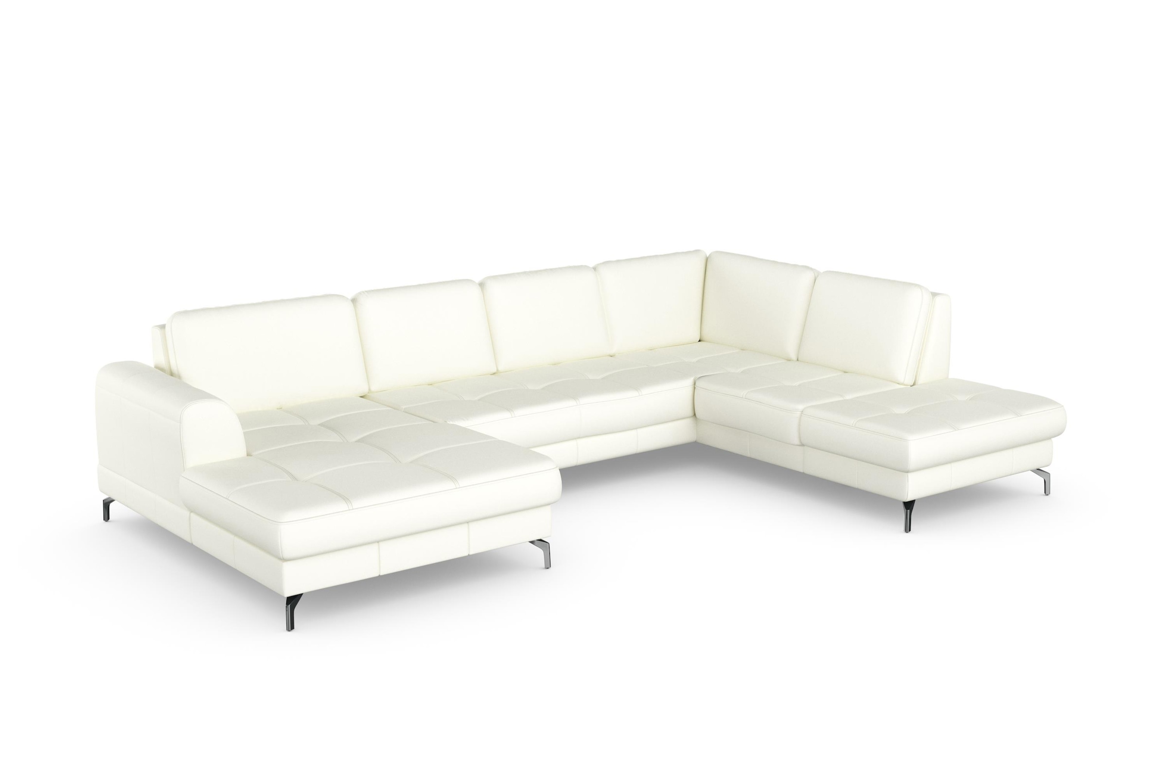 sit&more Wohnlandschaft »Bendigo U-Form«, inklusive Sitztiefenverstellung, Bodenfreiheit 12 cm, in 2 Fußfarben