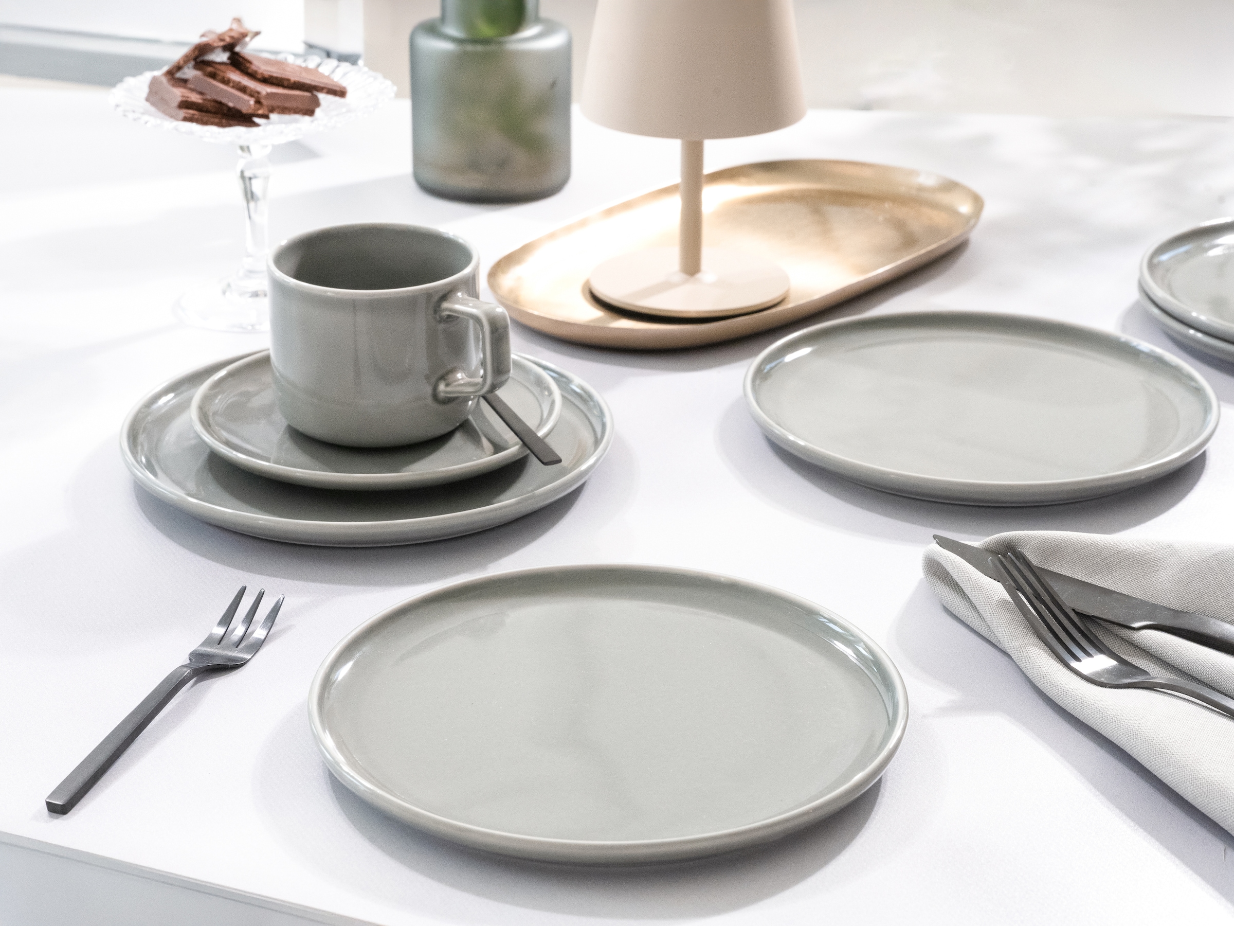 CreaTable Kaffeeservice »Chef Collection«, (Set, 18 tlg., Kaffeegeschirr für 6 Personen), Service, nordisches Design, 18 Teile, für 6 Personen
