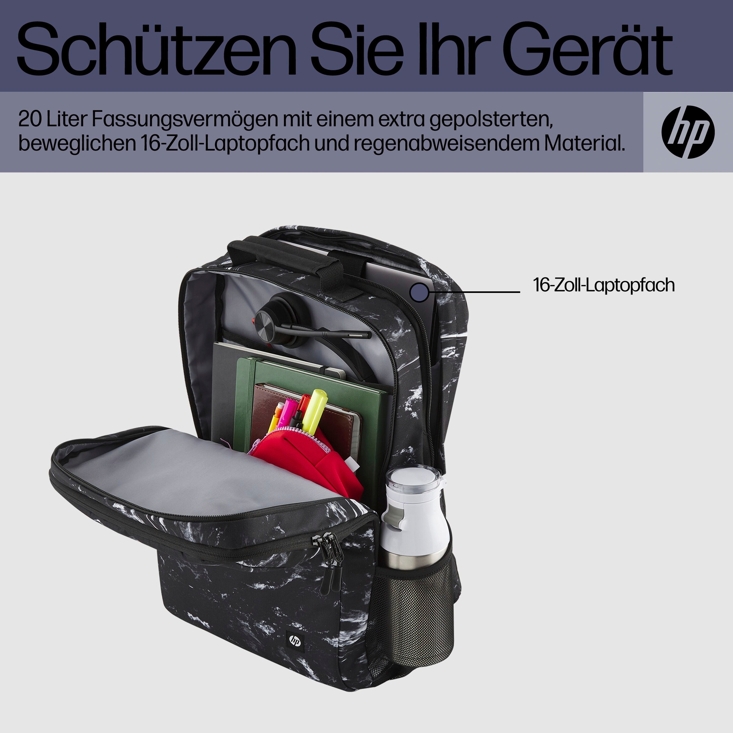 HP Notebook-Rucksack »Campus XL (Marble Stone)«
