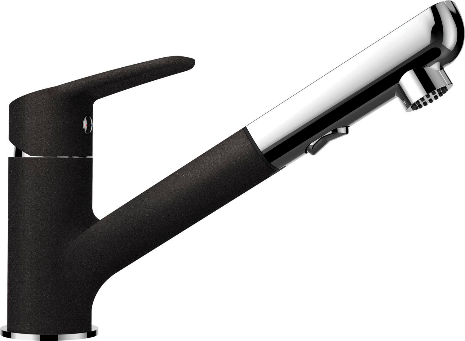 Küchenarmatur SCHOCK "Daja", schwarz (nero, schwarz), B:20,1cm H:16,2cm Ø:5cm