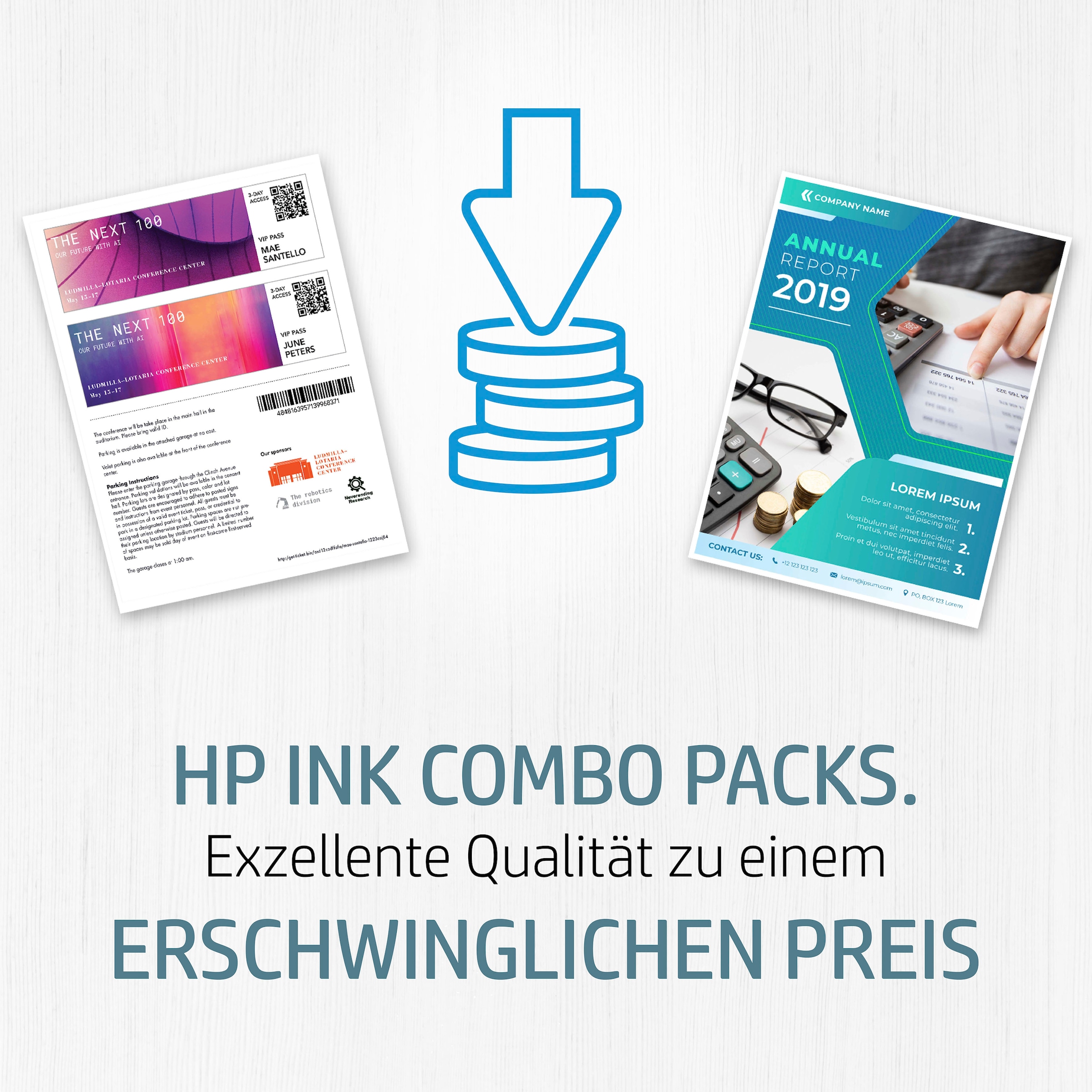 HP Tintenpatrone »963 4er-Pack« original HP Farbpatrone, Instant Ink, cyan/magenta/yellow/schwarz