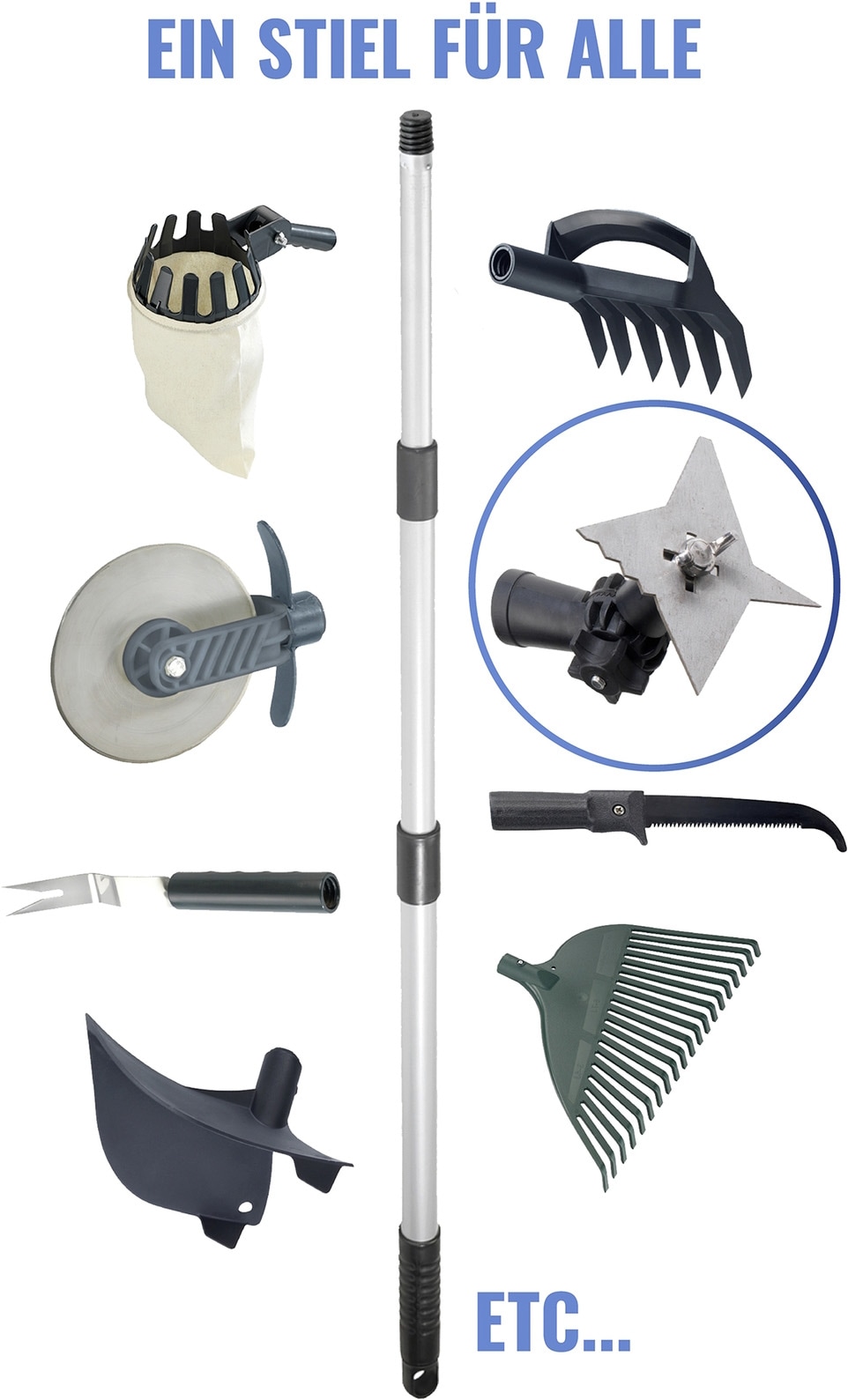Maximex Fugenkratzer »Maximex 4-ZACK« mit Teleskopstiel, 4 unterschiedliche Zacken, für Garten und Einfahrt