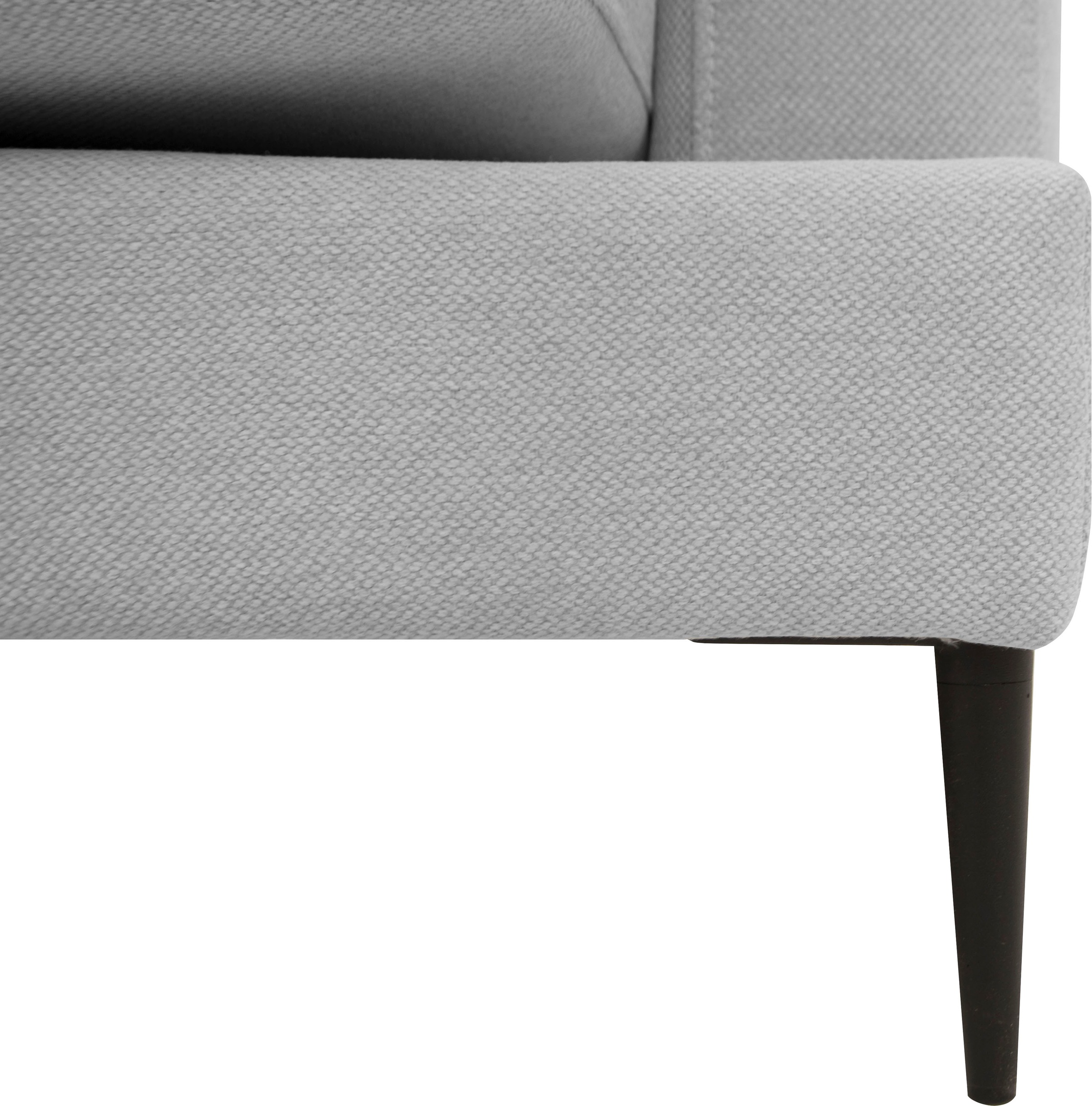 Leonique Recamiere »Cozy Chaiselongue, Maße B/T/H: 195/97/80 cm«, mit losen Kissen und Metallbeinen, Armlehne links oder rechts wählbar