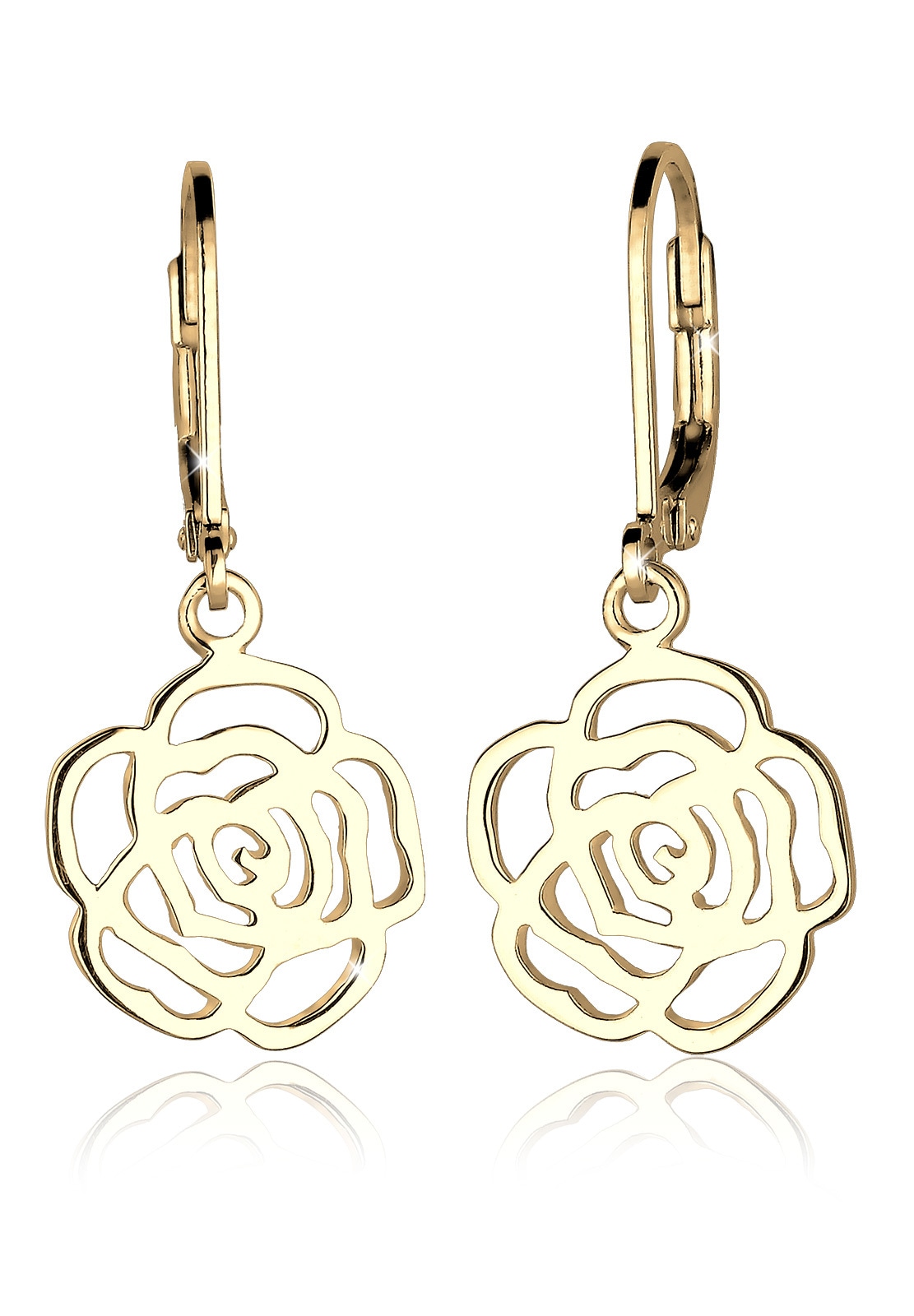Elli Paar Ohrhänger »Ohrhänger mit Blume 925 Sterling Silber«