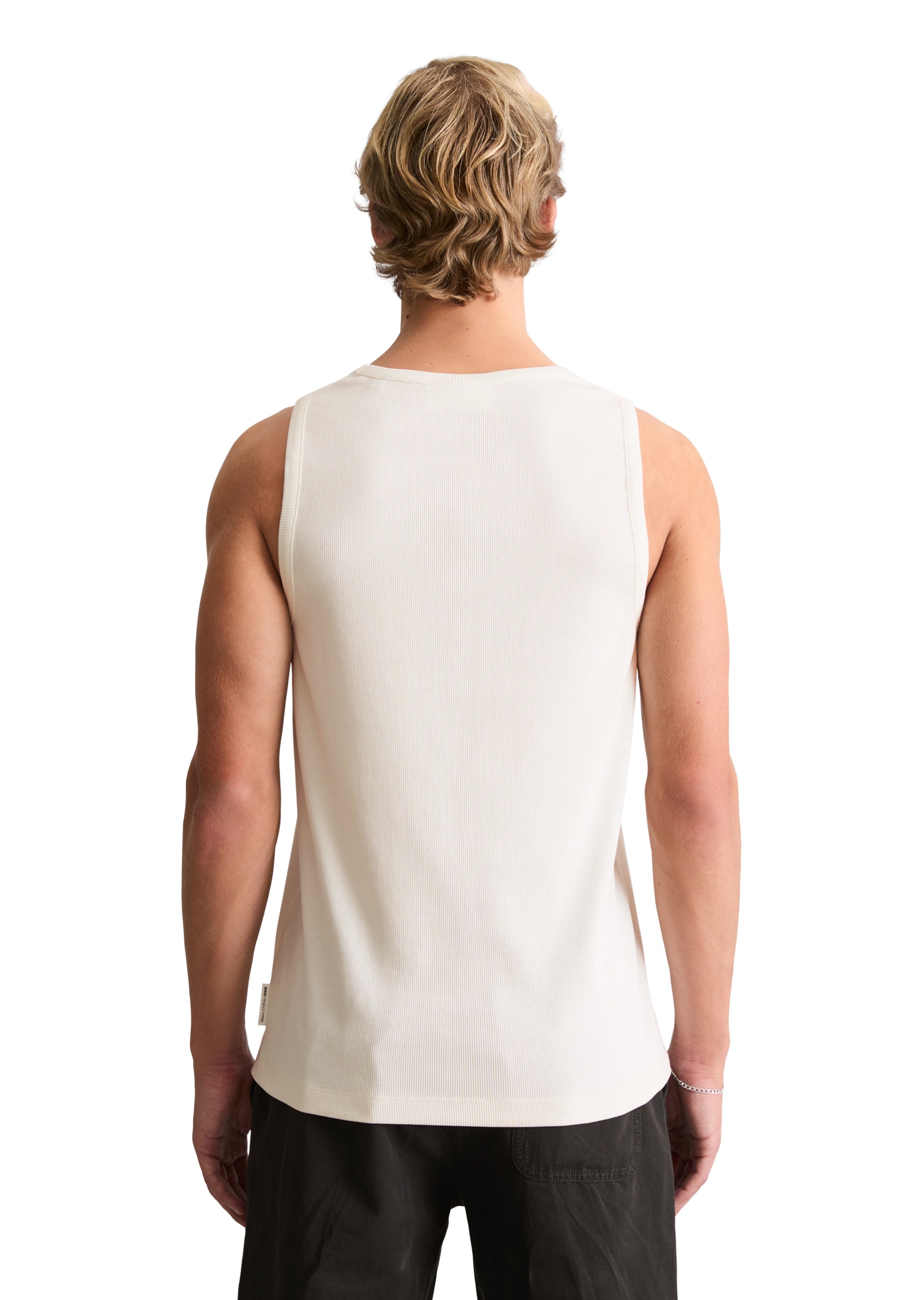Marc O'Polo DENIM Tanktop Ripp-Tanktop slim aus Bio-Baumwoll-Mix