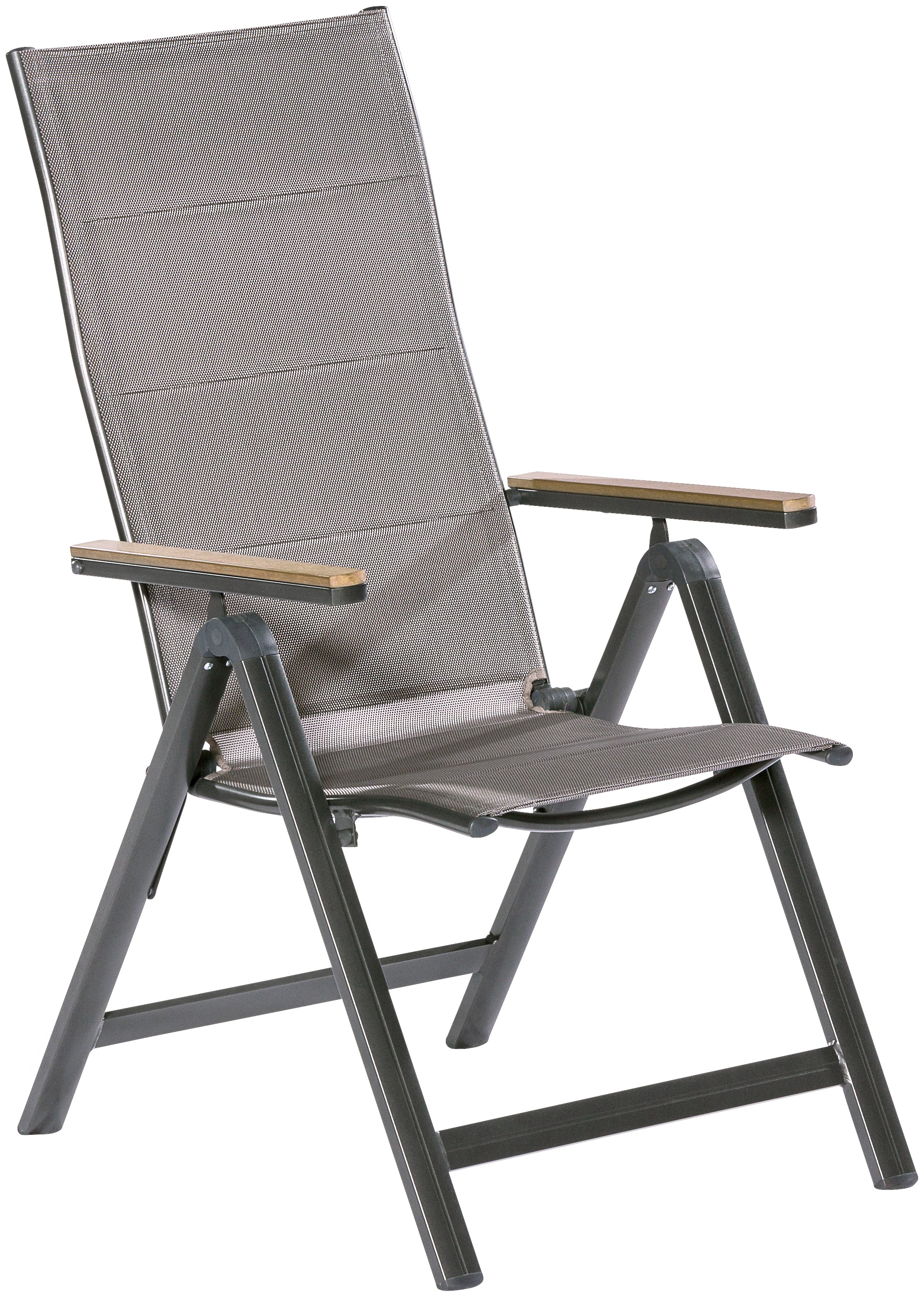 MERXX Gartenstuhl »Trivero« (Set) 2 Stk.2er Set, Alu/Textil, klappbar, brau günstig online kaufen