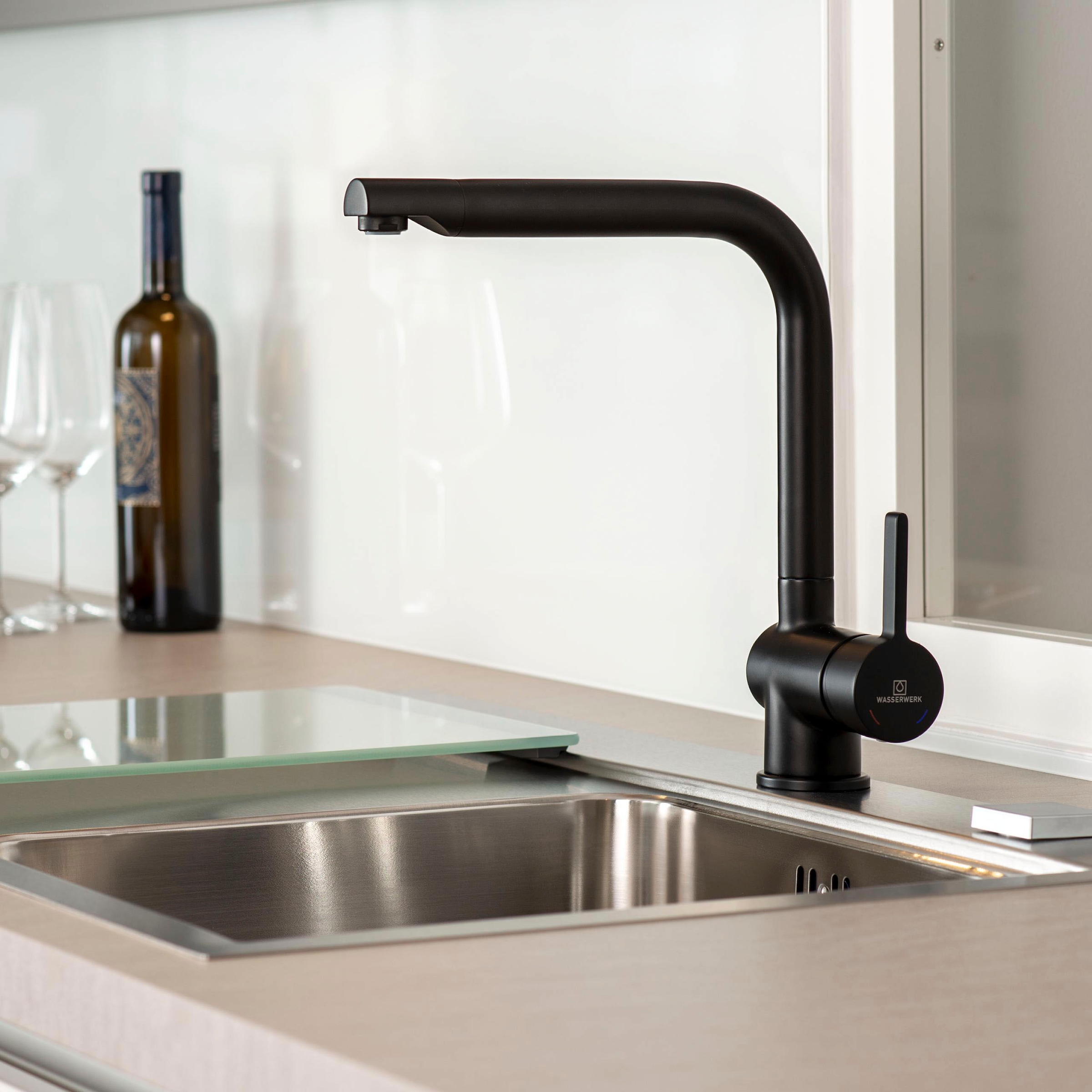 WASSERWERK Spültischarmatur »WK 4, Wasserhahn, Küche, Einhebelmischer«