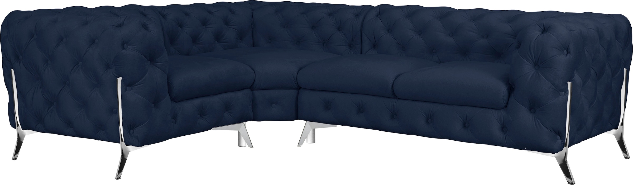 Home affaire Chesterfield-Sofa »Amaury L-Form« moderne Chersterfield-Optik, günstig online kaufen