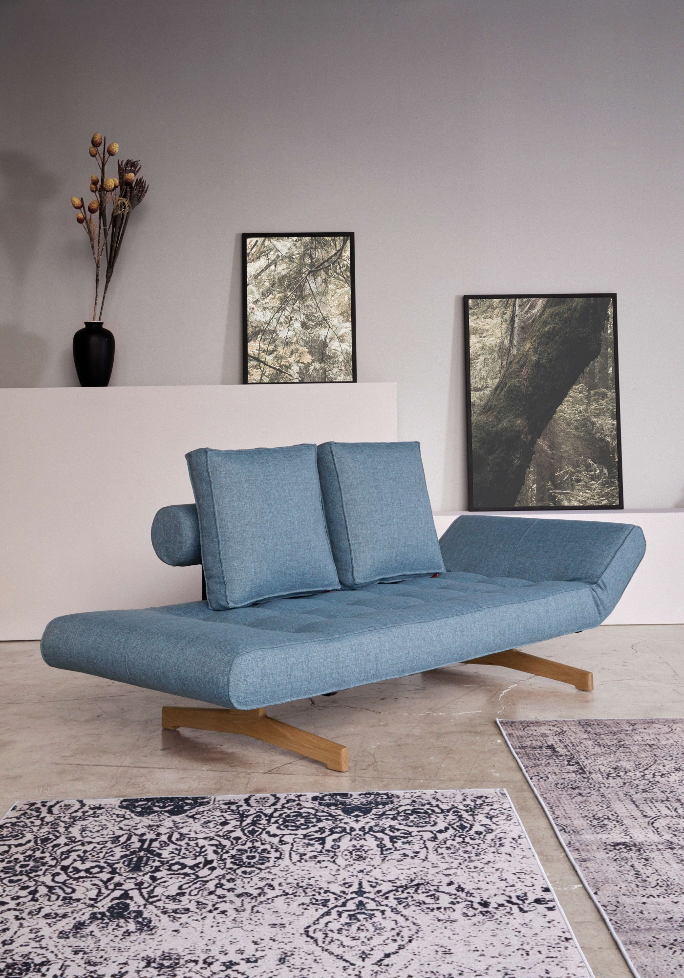 INNOVATION LIVING ™ 3-Sitzer »Ghia Schlafsofa«, eine große Liegefläche mit geringer Stellfläche, beidseitig abklappbar