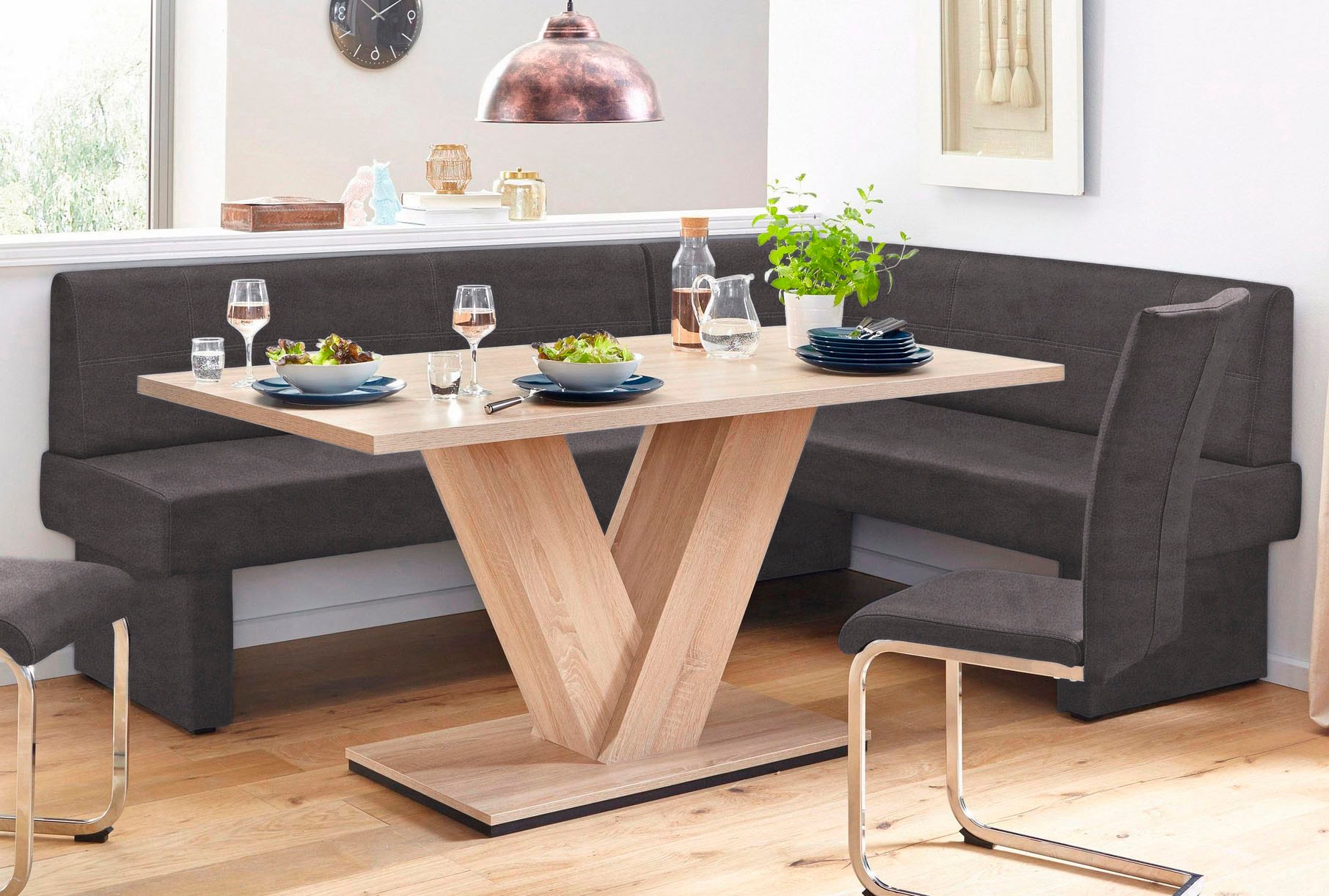 Home affaire Eckbank "Nils" Sitz und Rücken gepolstert, verschiedene Qualit günstig online kaufen