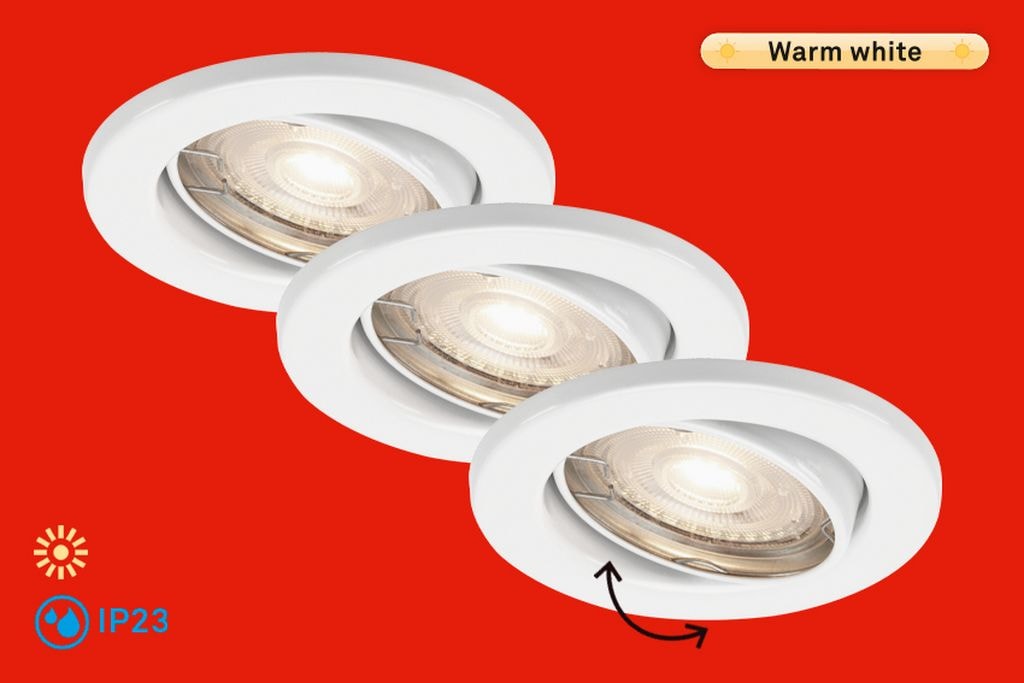 Briloner Leuchten LED Einbauleuchte »STEN«, 3er Set, Schutzart IP23, inkl. günstig online kaufen