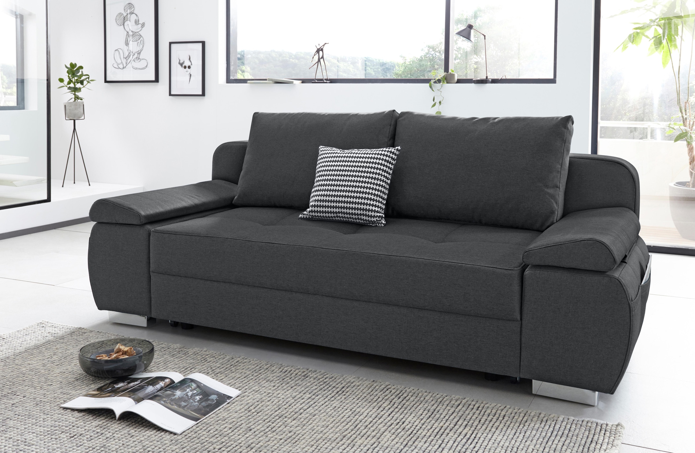 COLLECTION AB Schlafsofa »Pumo«, mit Boxspring-Aufbau, Bettfunktion und  Bettkasten, inklusive Federkern auf Raten bestellen