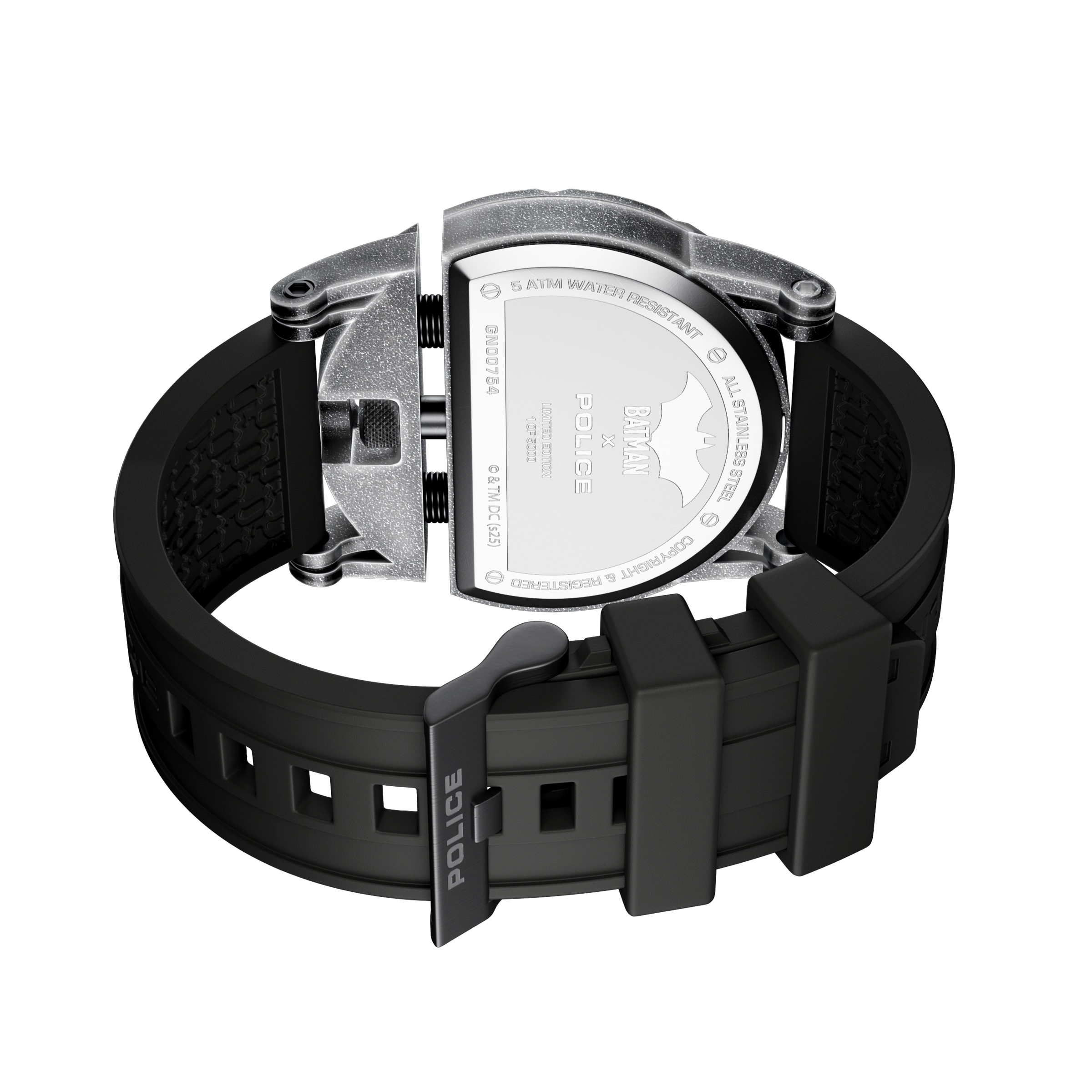 Police Quarzuhr »Batman« Armbanduhr, Herrenuhr, Silikonarmband, analog, Tag