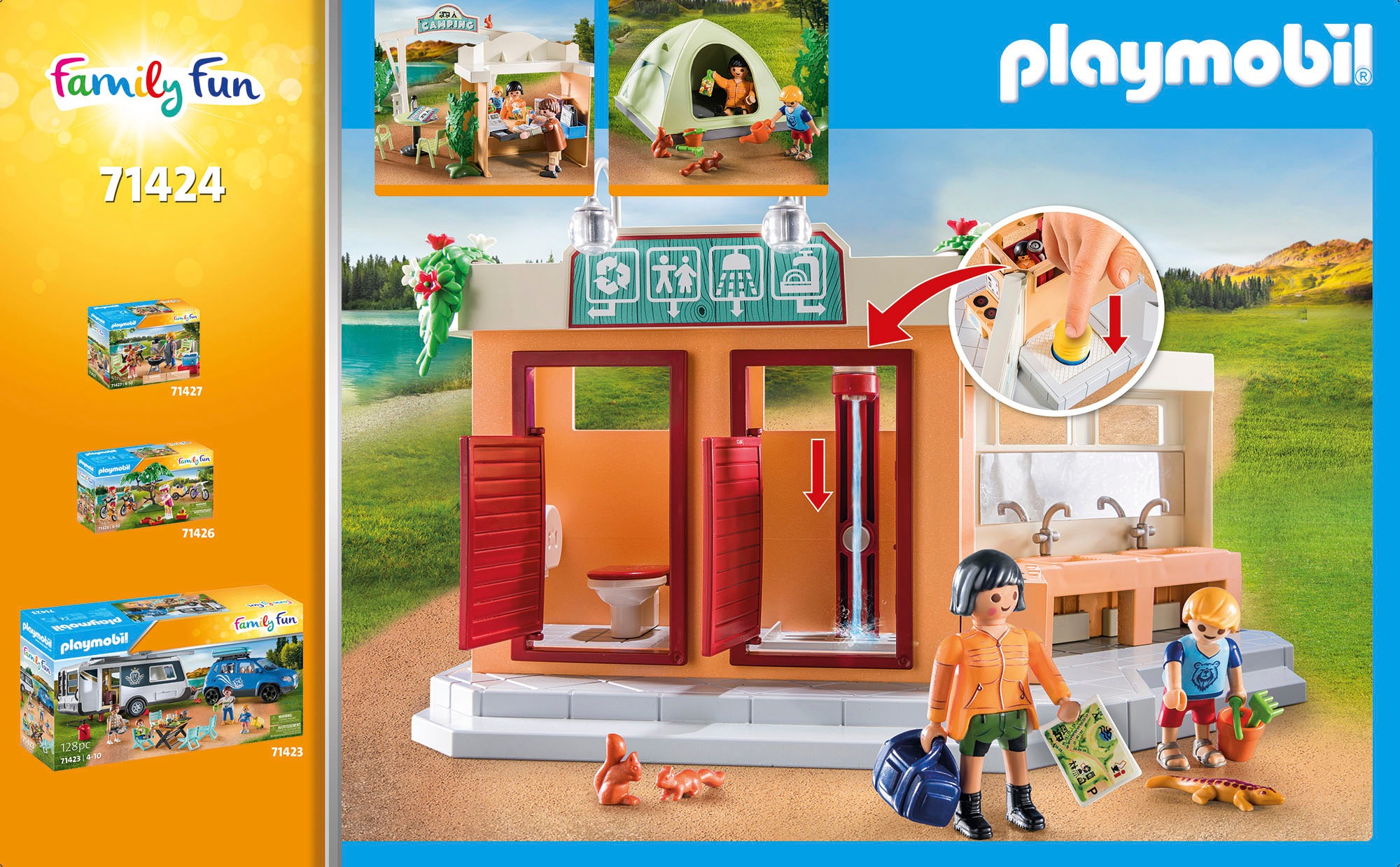 Playmobil® Konstruktions-Spielset »Campingplatz (71424), Family & Fun«, (100 St.)