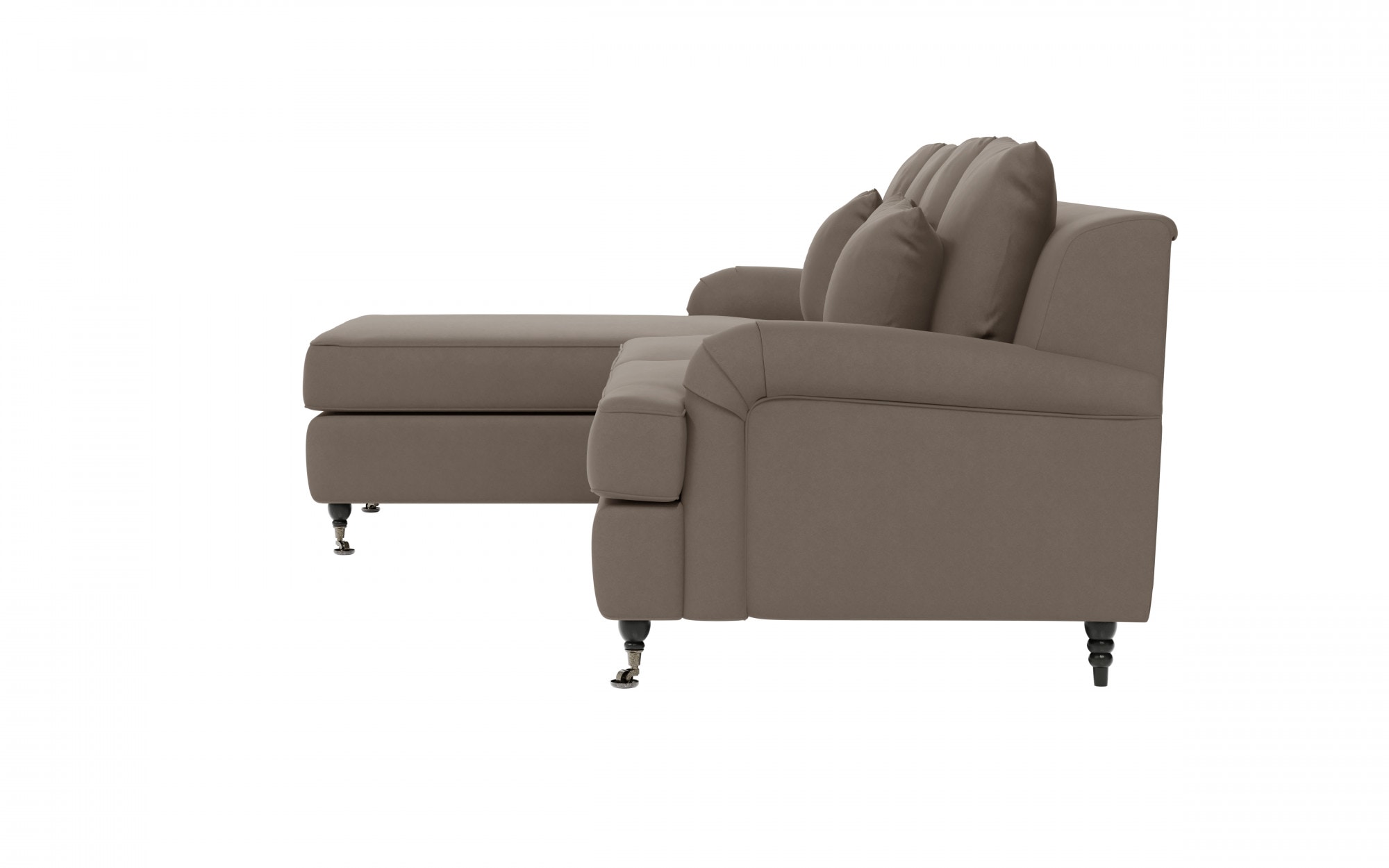 Guido Maria Kretschmer Home&Living Ecksofa »NORIN L-Form«, zwei Fußarten: vorne - Rollen, hinten - Holzfüße