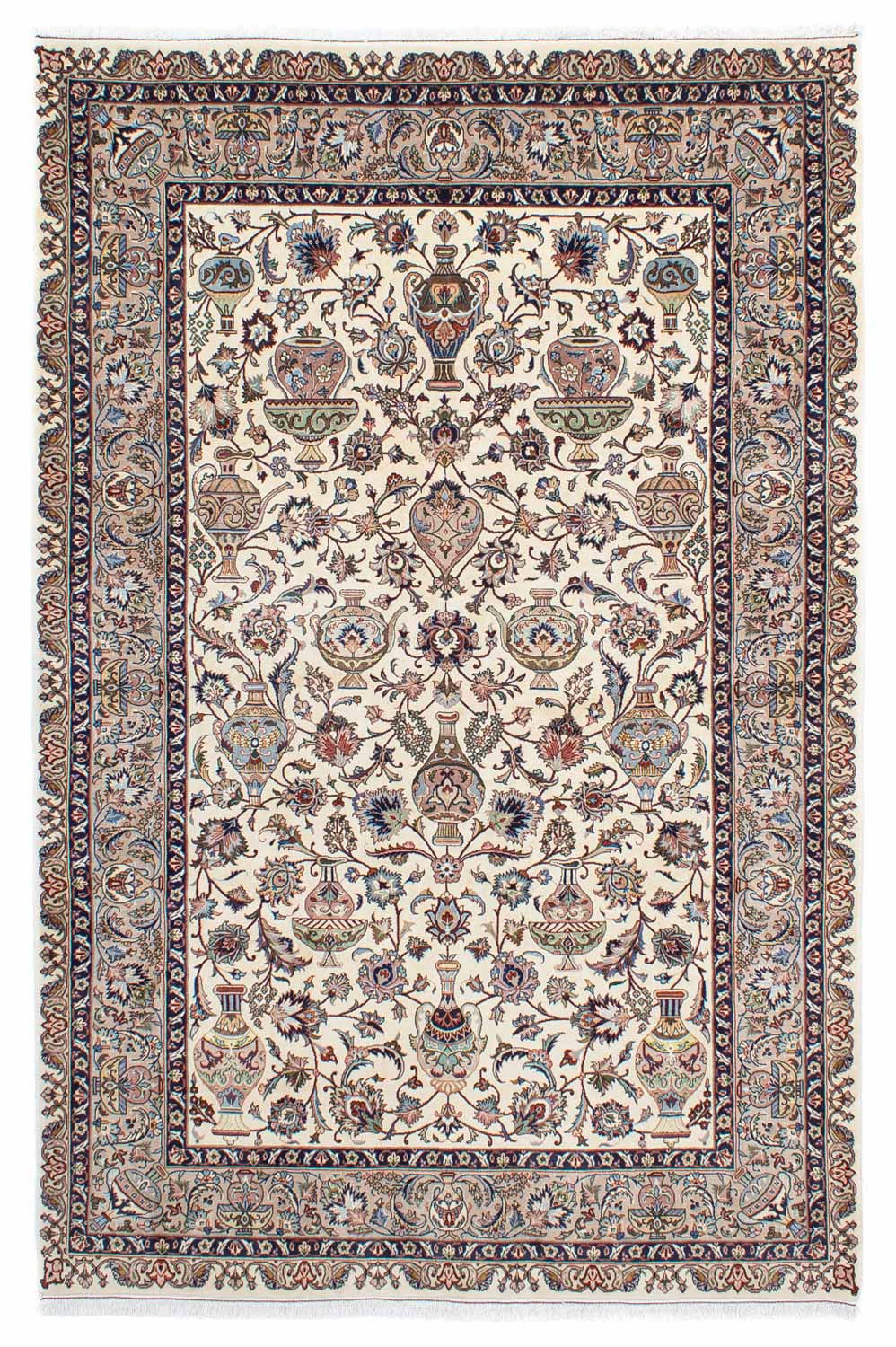 morgenland Wollteppich »Kaschmar Blumenmuster Beige 290 x 200 cm«, rechteck günstig online kaufen