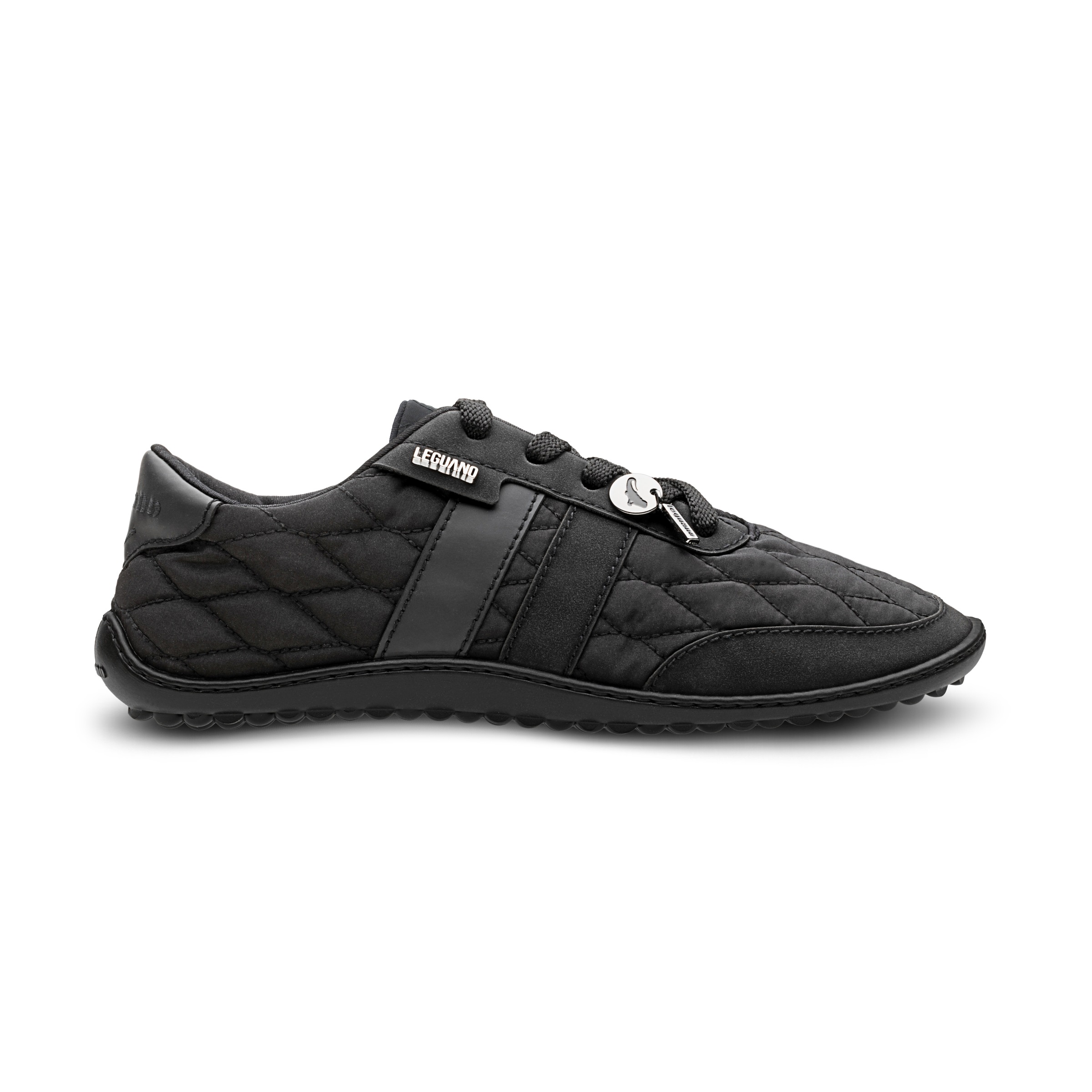 Leguano Barfußschuh »NIGHTSTEP«  Schnürschuh mit Ziersteppung und Logo-Anhänger