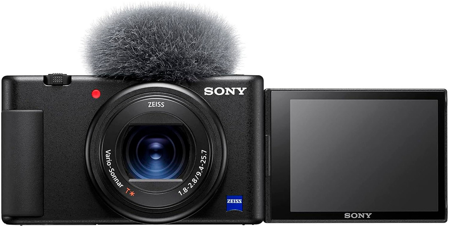 SONY Kompaktkamera »Vlog-Kamera ZV-1«, 20, 1, Bluetooth, inkl. seitlich klappbares Selfie-Display für Vlogging & YouTube, 4K Video schwarz...
