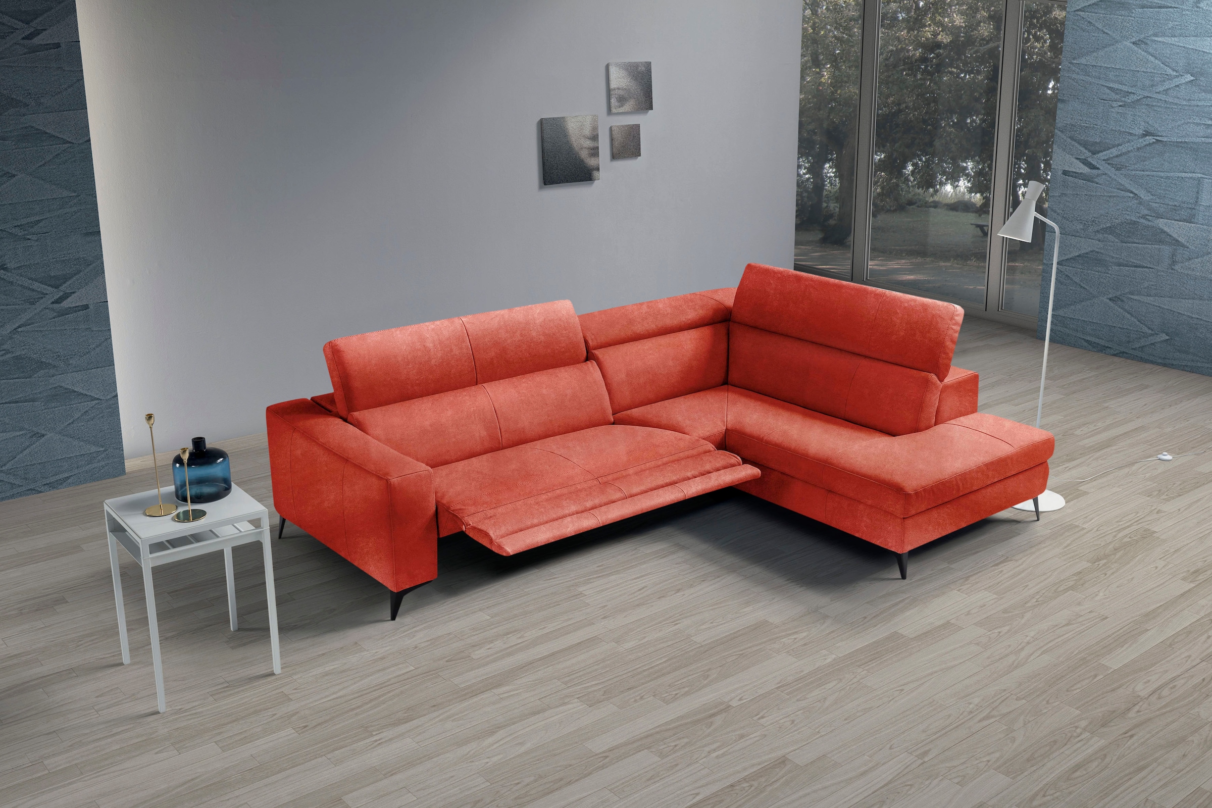 Egoitaliano Ecksofa "Edith, Designsofa mit hohem Sitzkomfort, L-Form", inkl günstig online kaufen