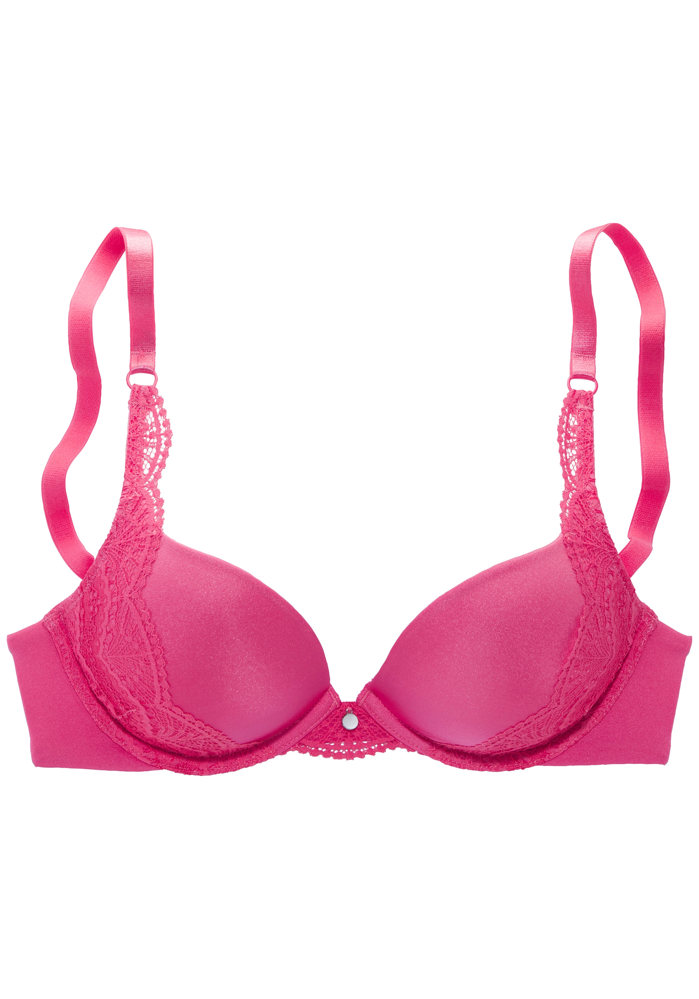 s.Oliver Push-up-BH »Pauline«, mit feiner Spitze seitlich am Cup und modischem Accessoire, Dessous