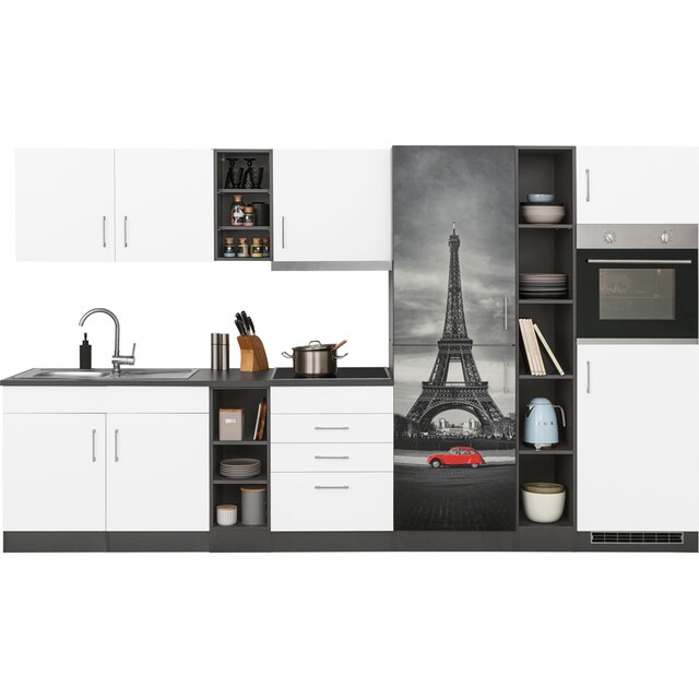 HELD MÖBEL Küchenzeile »Paris«, mit E-Geräten, Breite 340 cm, wahlweise mit  Induktionskochfeld auf Rechnung kaufen