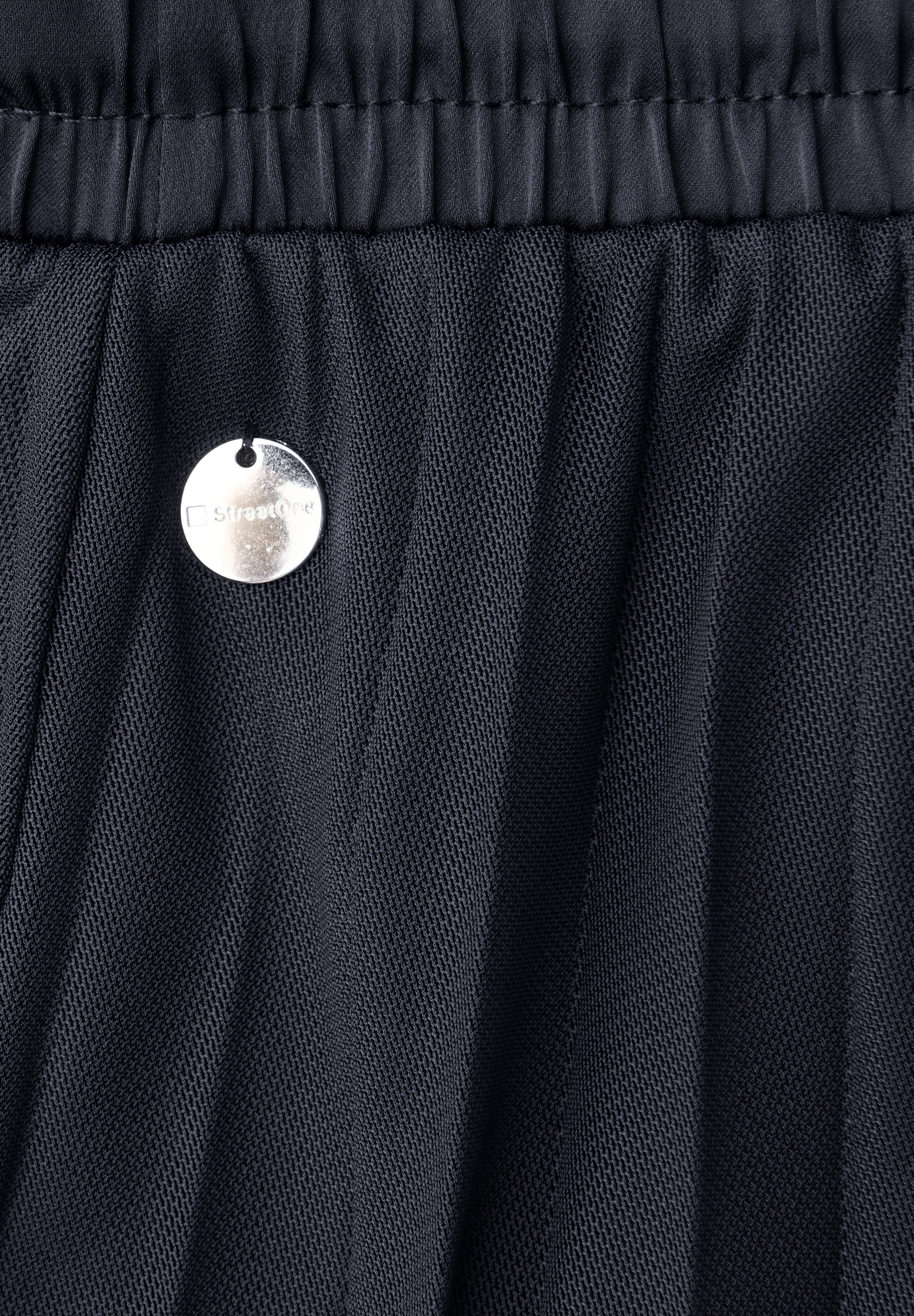 STREET ONE Midirock aus Mesh in Plisséestruktur