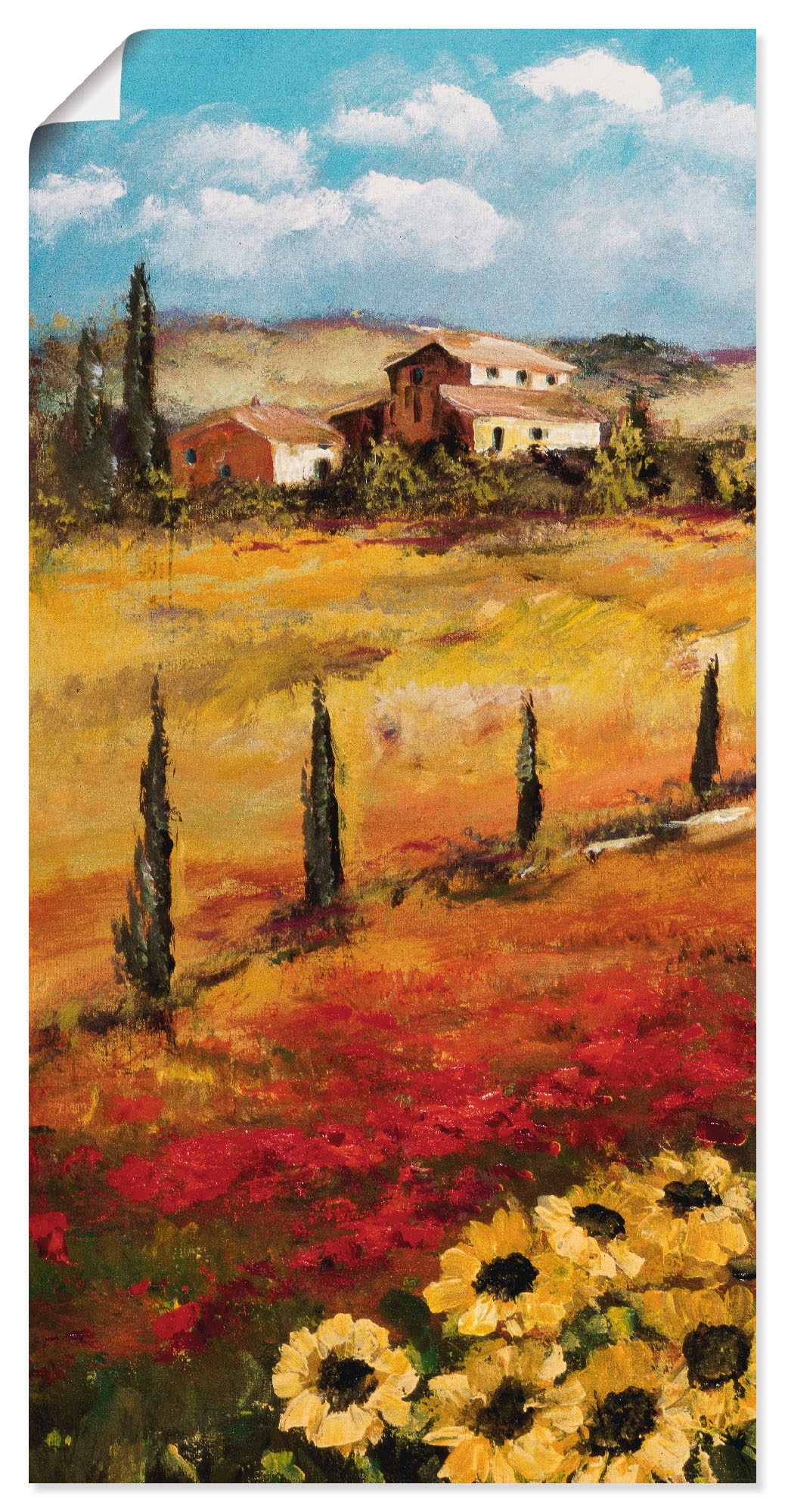 Wandaufkleber Rechnung oder Größen Leinwandbild, bestellen Wandbild »Toskana«, Artland (1 auf Poster in Europa, versch. als St.),