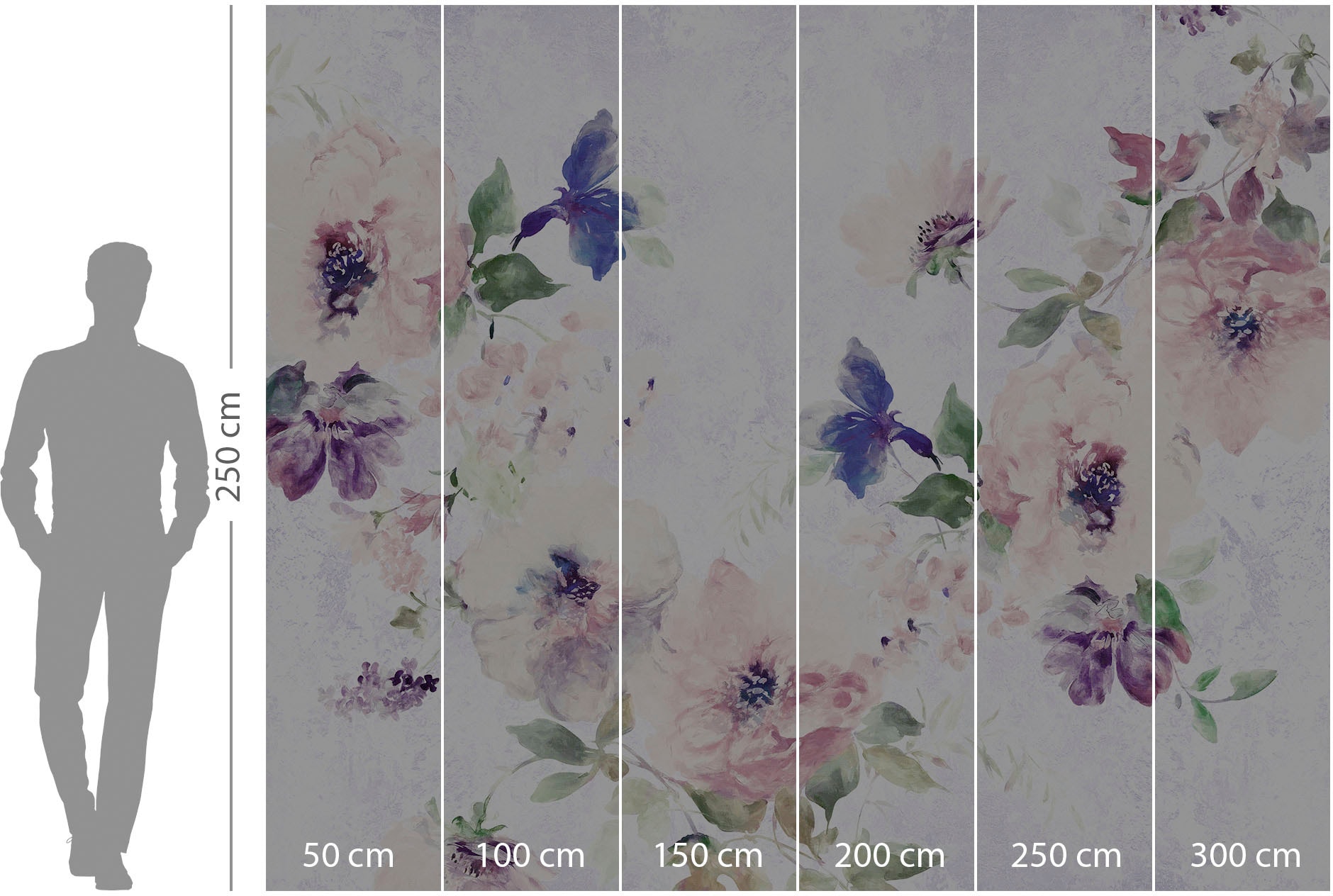 Komar Vliestapete »Digitaldruck Vlies - Poema - Größe 300 x 250 cm«, bedruckt, Wohnzimmer, Schlafzimmer