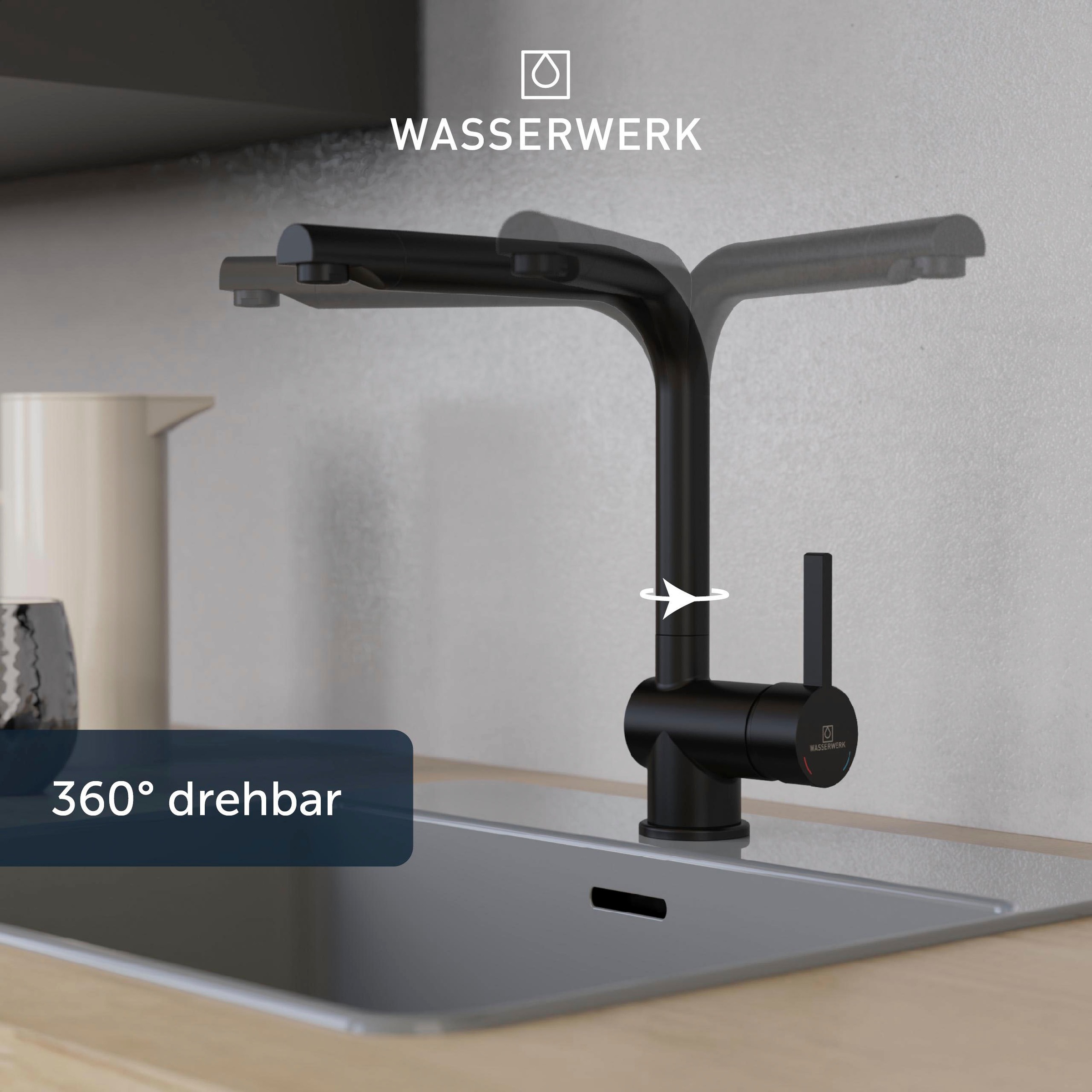 WASSERWERK Spültischarmatur »WK 4, Wasserhahn, Küche, Einhebelmischer«