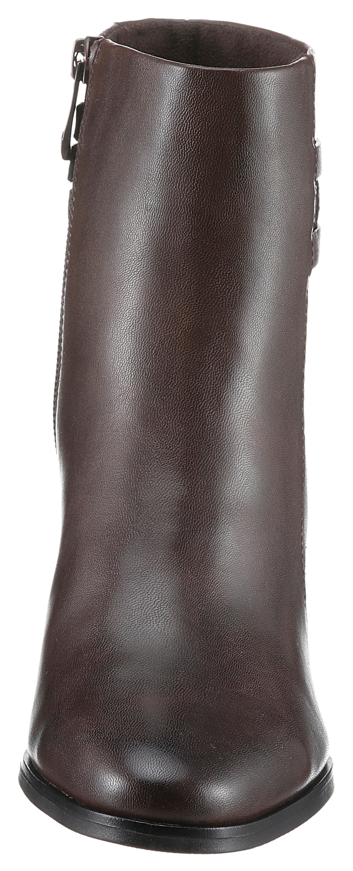 MARCO TOZZI Stiefelette, Blockabsatz, Businessschuh, Ankleboots mit Schmuck-Zierriegel