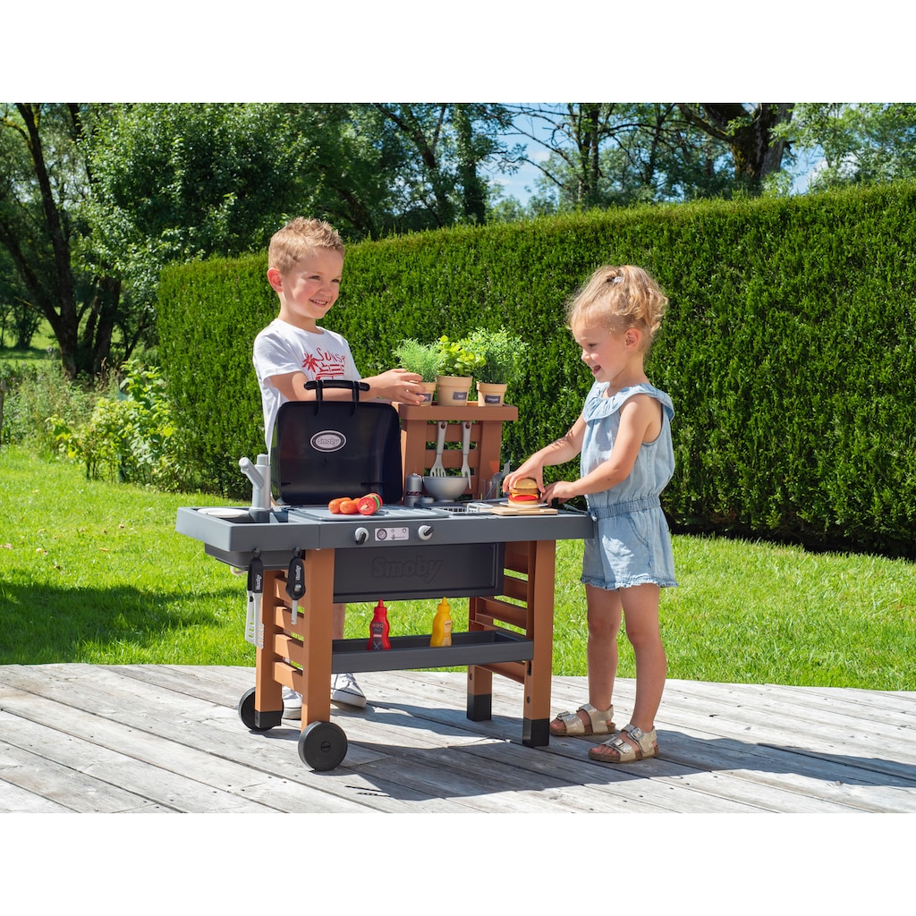 Smoby Spielküche »Outdoor Gartenküche«, mit Grill, Spülbecken und Wasserpumpfunktion; Made in Europe