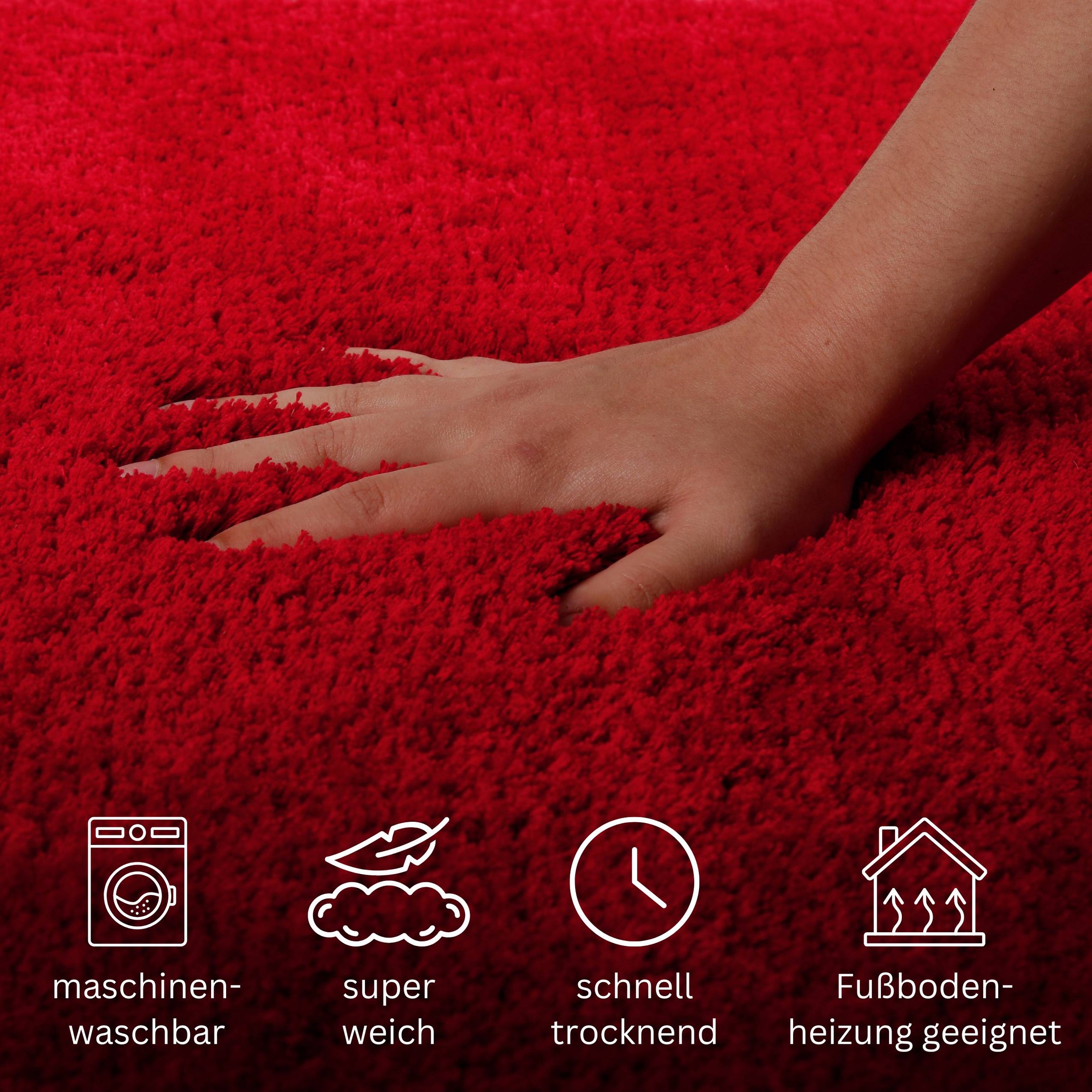 OTTO home Badematte »Kaarin«, rutschhemmend beschichtet, schnell trocknend, Badteppich, getuftet, flauschig, hochflor, große Farbauswahl