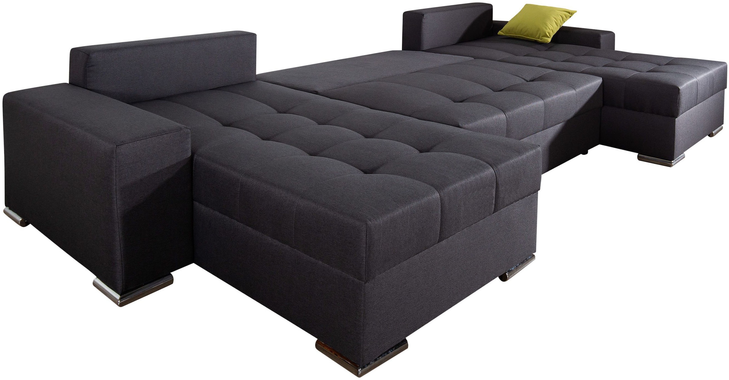 COLLECTION AB Wohnlandschaft »XL-Josy U-Form, Breite 313 cm, Flachgewebe, Struktur, Kunstleder«