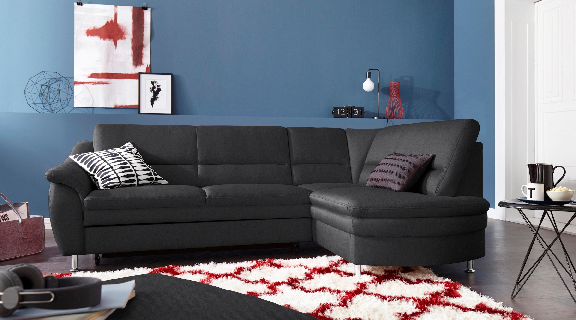 sit&more Ecksofa »Cardoso L-Form«, mit Federkern, wahlweise mit Bettfunktio günstig online kaufen