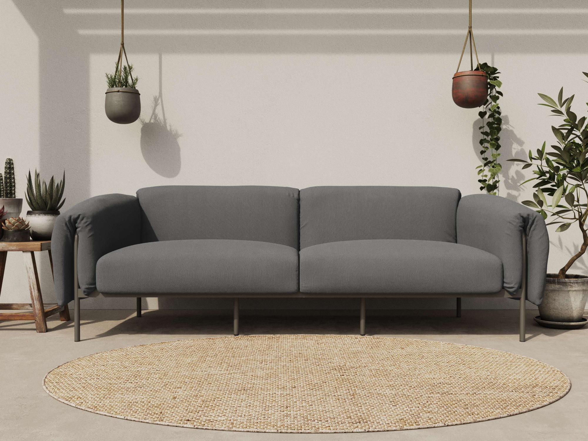 andas 3-Sitzer »Lumi«, Outdoor Gartensofa, wetterfeste Materialien, Breite 228 cm
