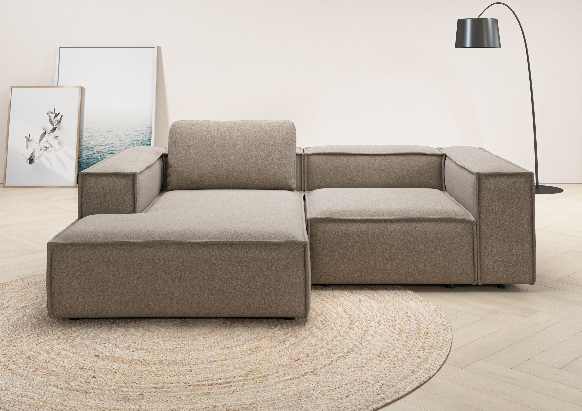 Home affaire Ecksofa »Watertown, kompakte L-Form, 246 cm breite für kleiner günstig online kaufen