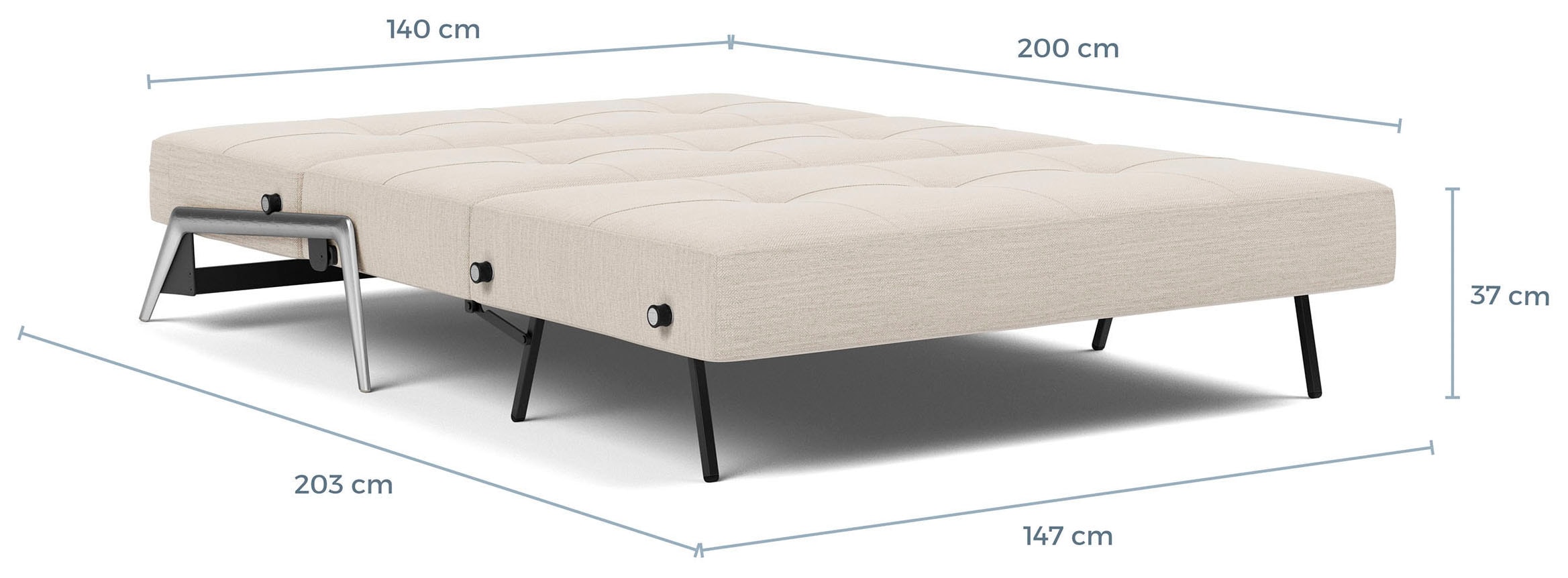 INNOVATION LIVING ™ Schlafsofa »Cubed Klappsofa, hochwertige Schlaffunktion, Design und extra Komfort« Frontauszug, sehr platzsparend, abgewinkelt Sitzen, waagerecht liegen