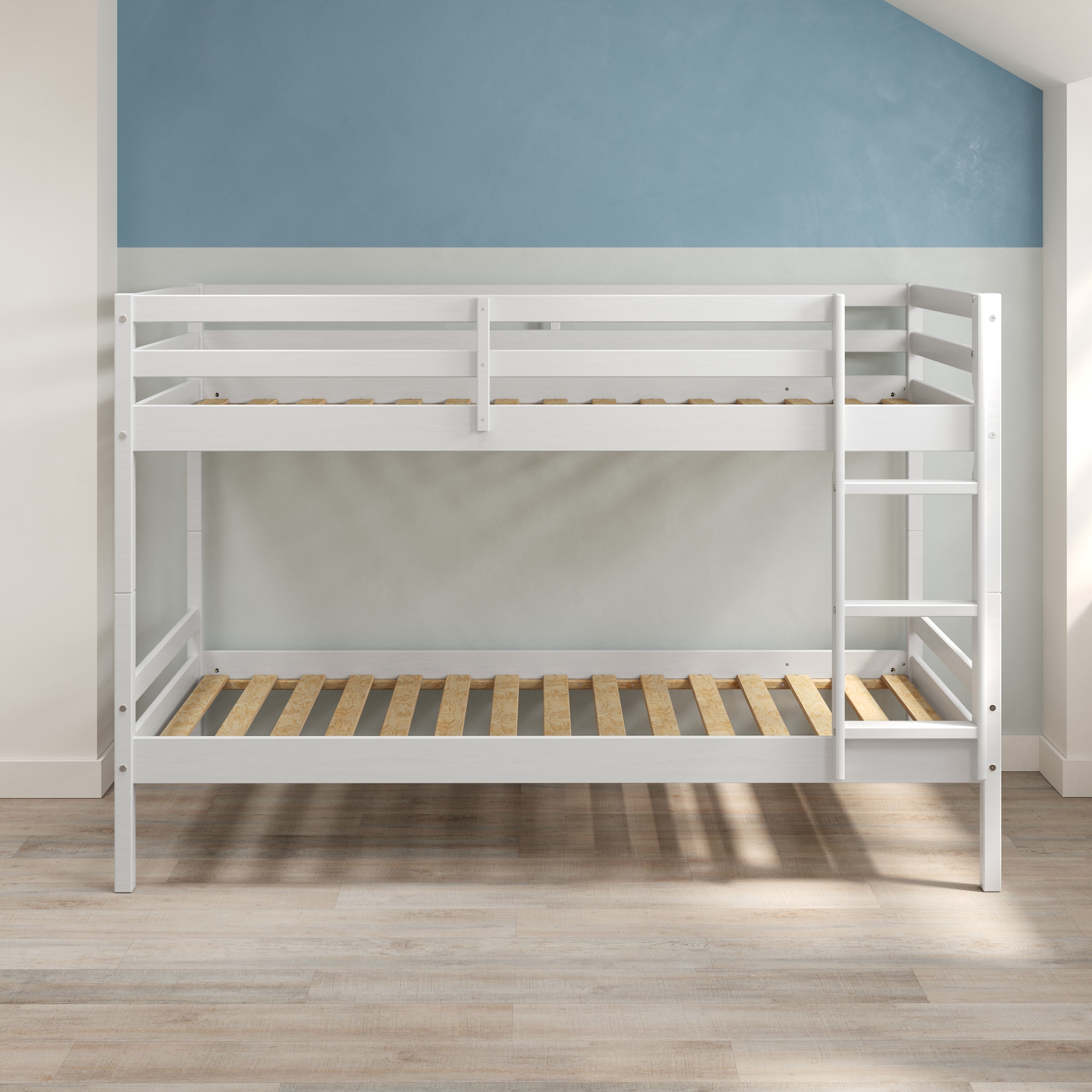 Lüttenhütt Etagenbett »Mora Bett Kinderbett Leiterbett Stockbett Holzbett Bestseller«, (1 St.), Teilbares Etagenbett aus Massivholz - (B/T/H): 100/208/140 cm Hochbett