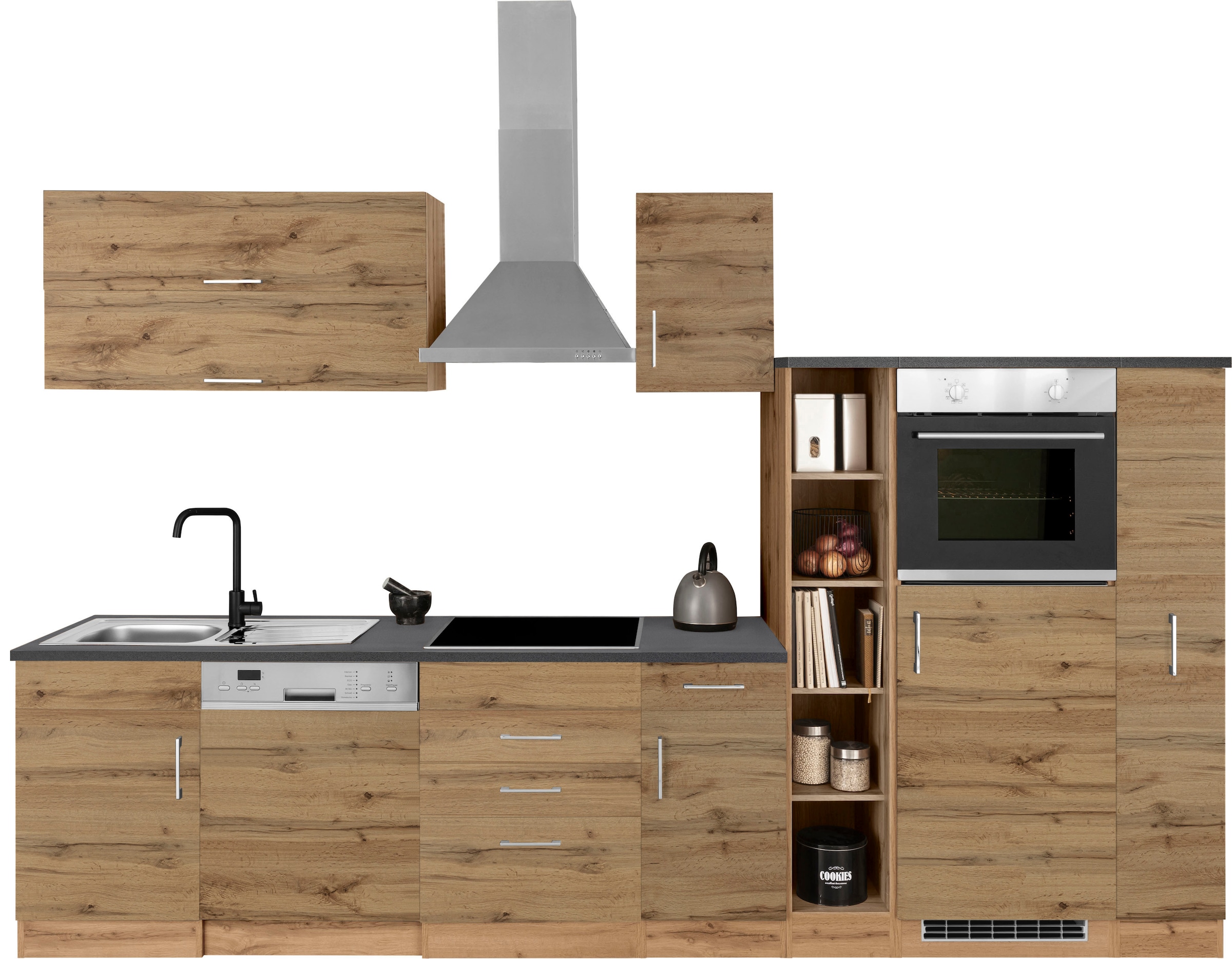 KOCHSTATION Küchenzeile »KS-Colmar« ohne E-Geräte, Breite 330 cm