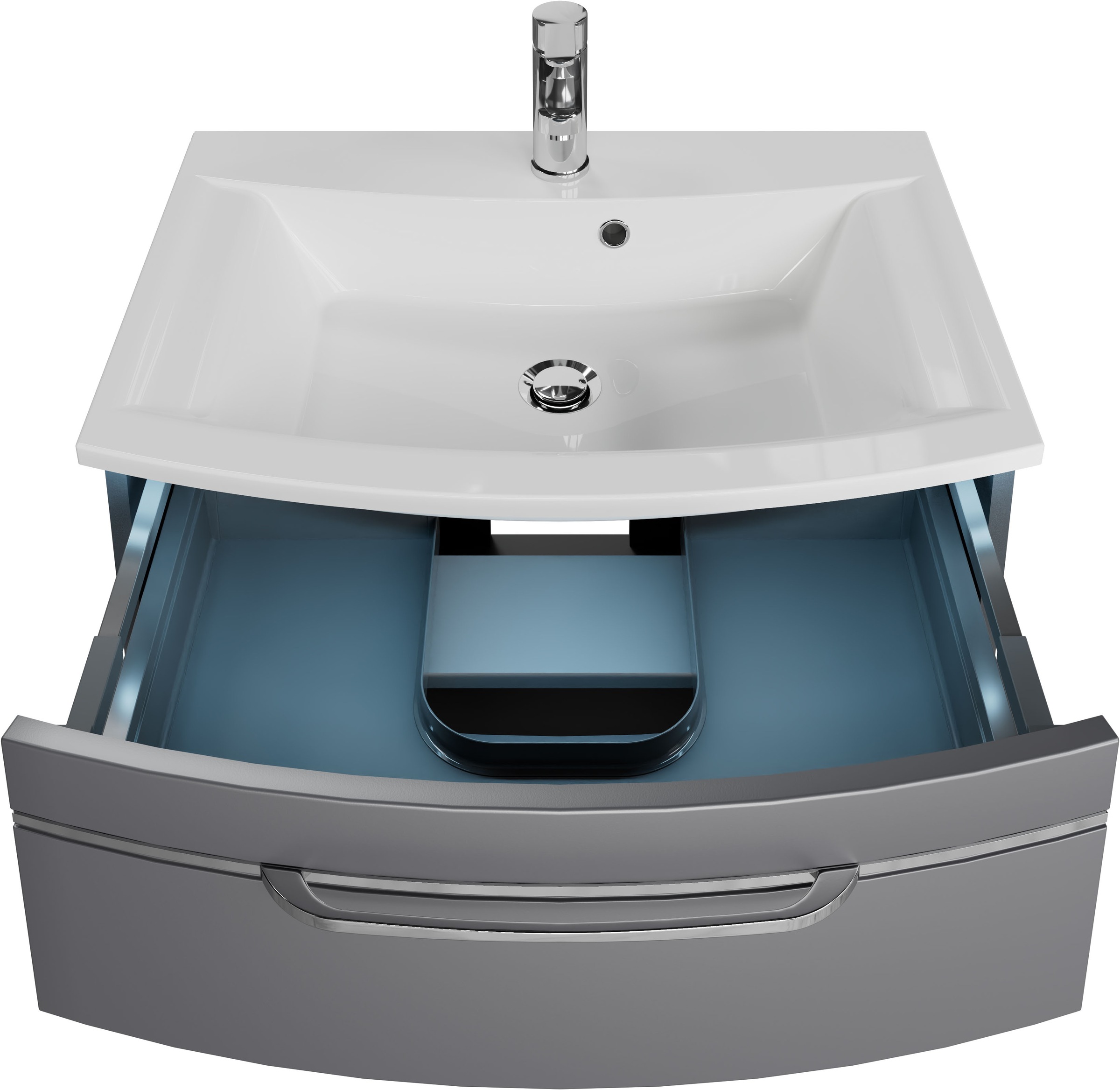 Saphir Badmöbel-Set »Serie 7045 2-teilig Mineralmarmor-Waschtisch mit LED-Spiegelschrank«, (Set, 2 St.), Badezimmer-Set 73,2 cm breit, inkl. Türdämpfer, 2 Türen, 2 Schubladen