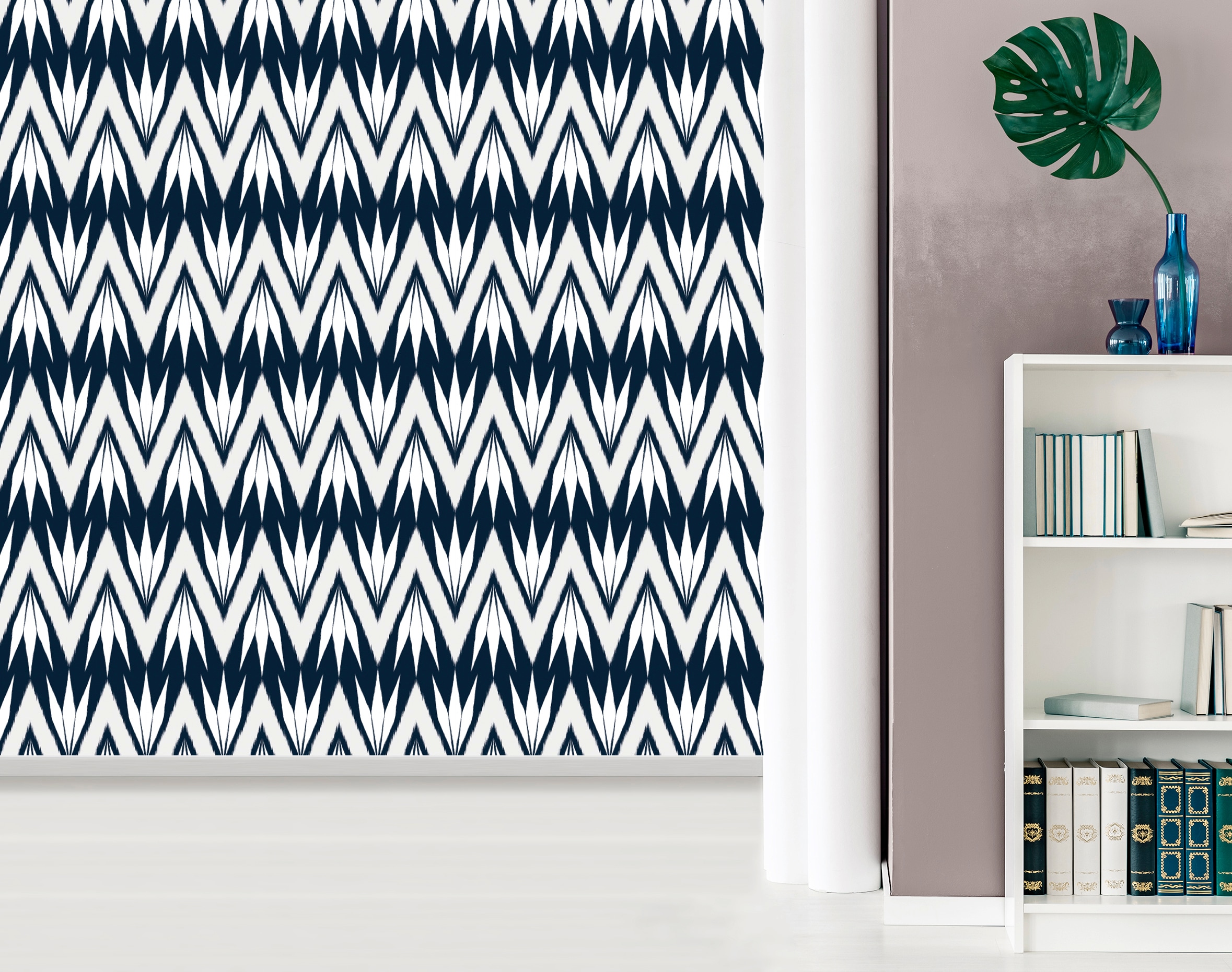 queence Vinyltapete »Camille« Farbverlauf | abstrakt | bedruckt | gemustert glatt 90x250cm, selbstklebend, kinderleichte Anbringung, , Sticker