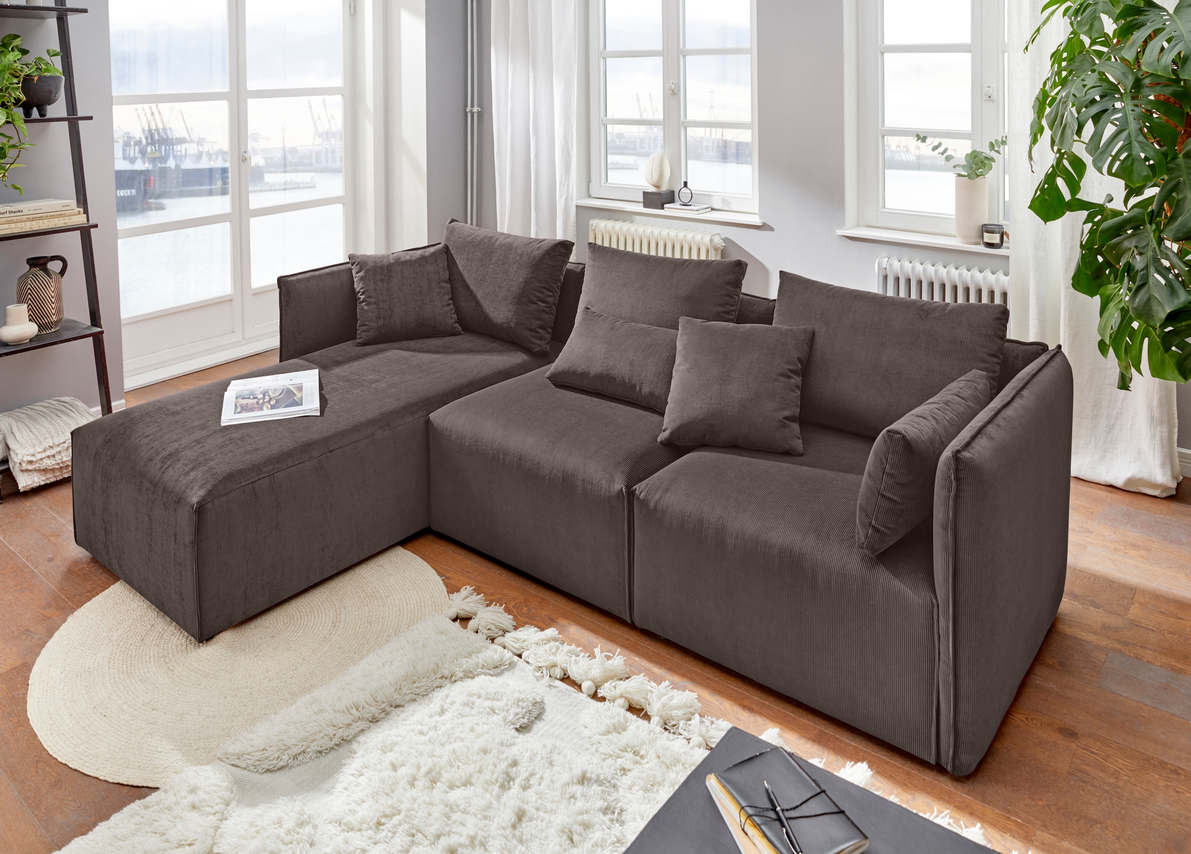 andas Ecksofa »Nöre«, (3 Teile), zusammengesetzt aus Modulen, in vielen Bezugsqualitäten und Farben