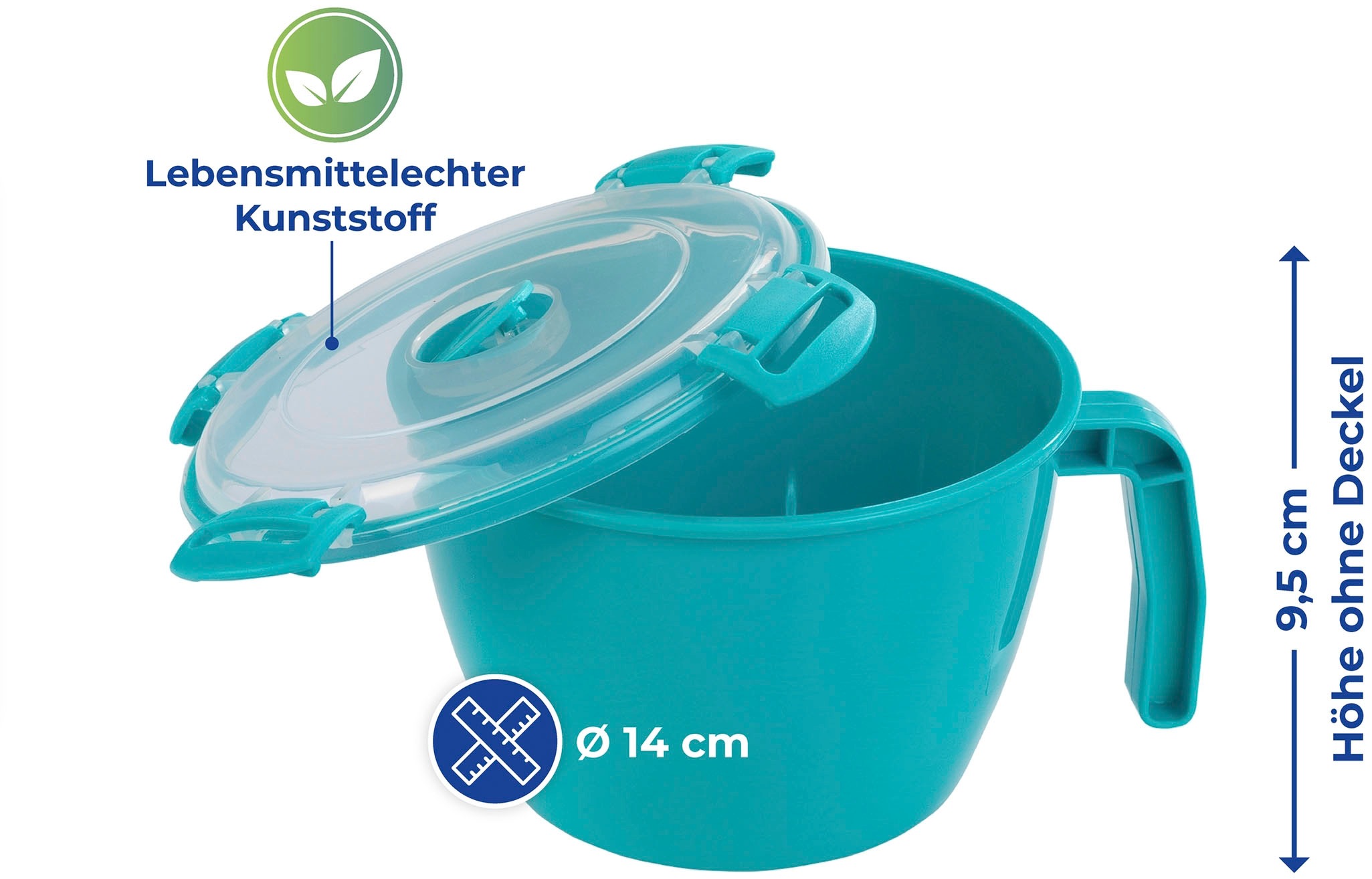 Maximex Dampfgarer »Mittagspause«, Mikrowellen-Geschirr (Dampfgarer/Tasse), spülmaschinenfest, Kunststoff